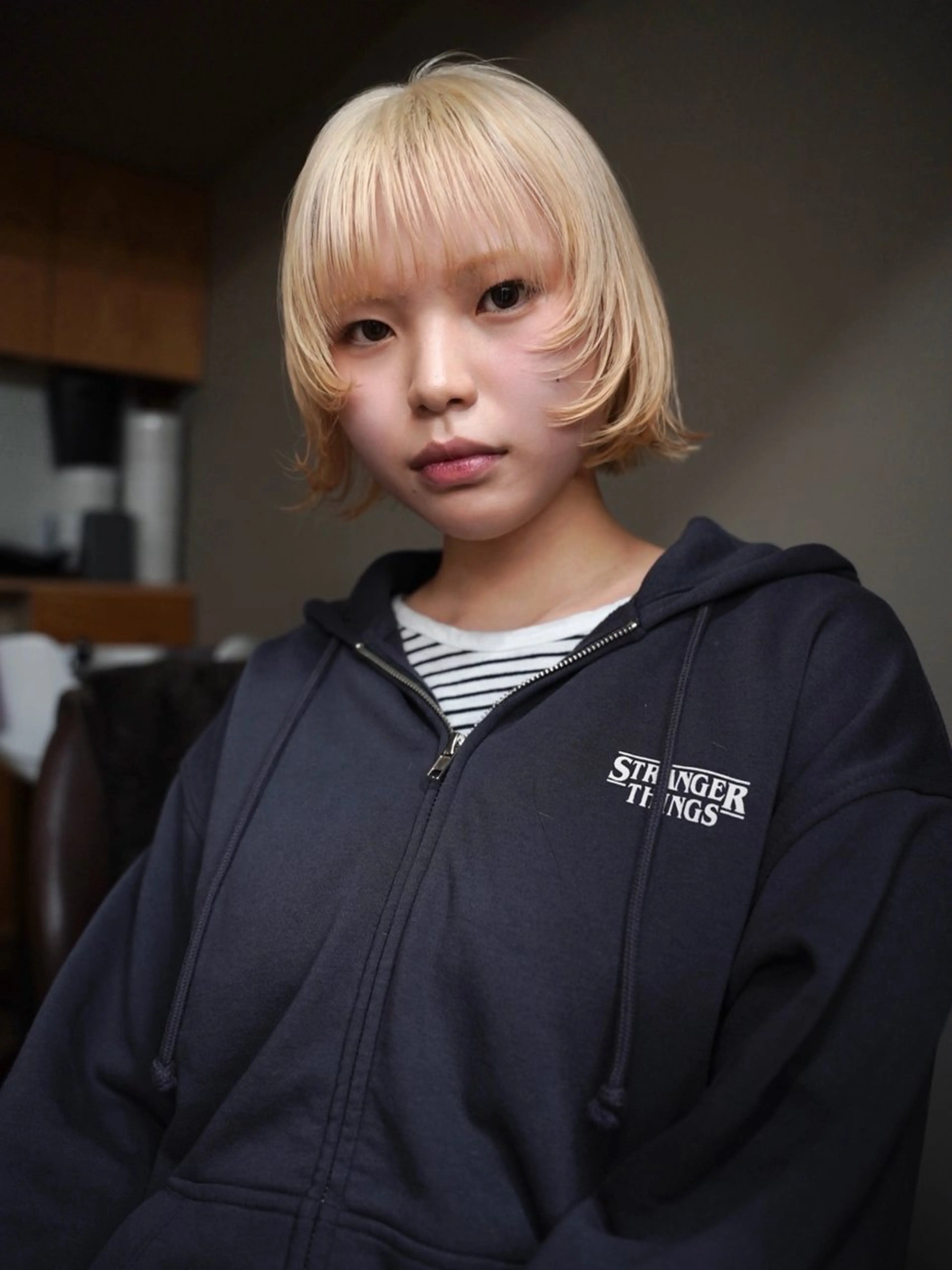 ショート カラー ブロンド ボブ レイヤーカット カット ヘアカラー トリートメント Kaito🐶/ デザイン/レイヤーのヘアスタイル