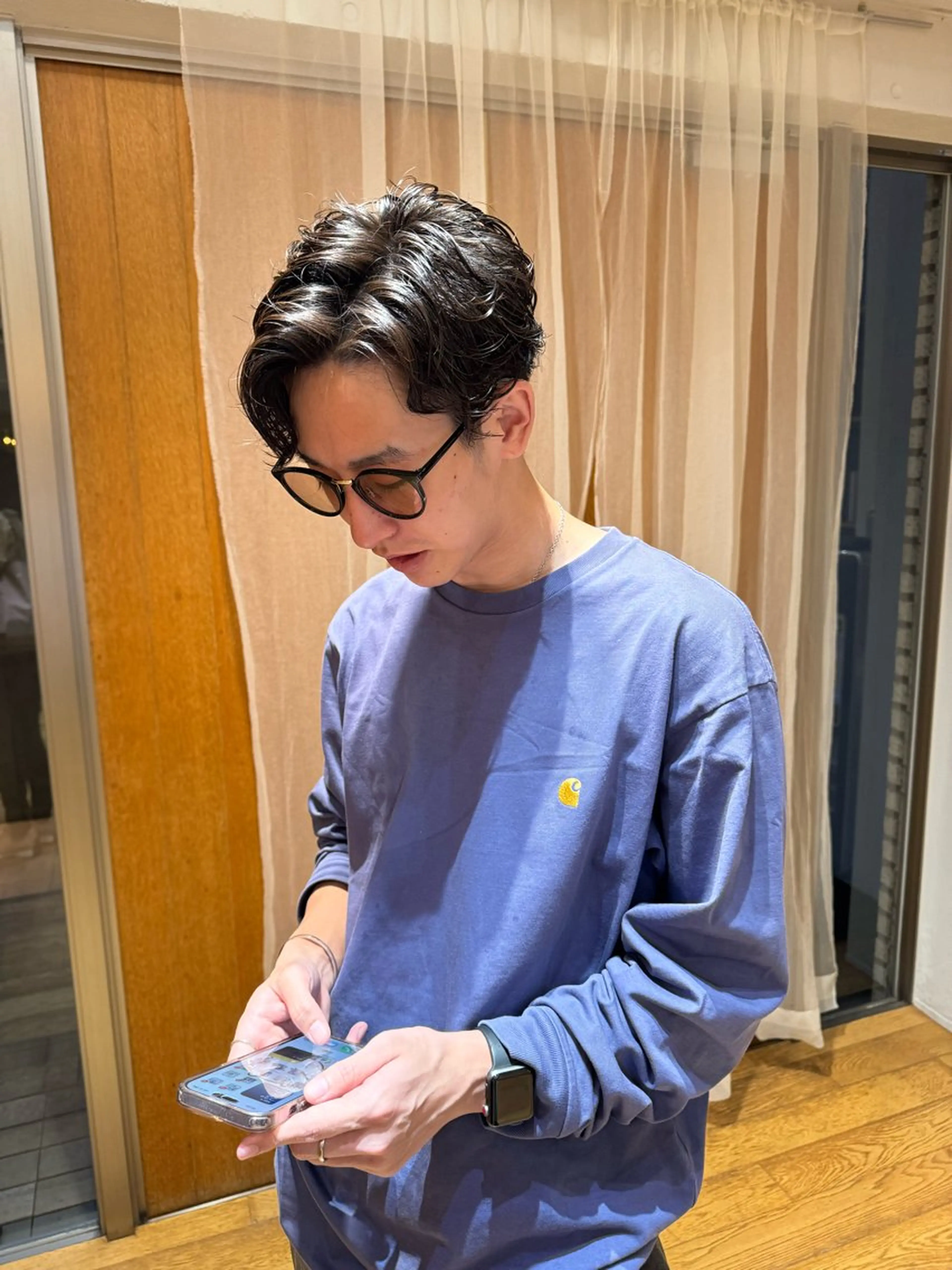 パーマ メンズ メンズパーマ カット 大橋 芽衣のヘアスタイル