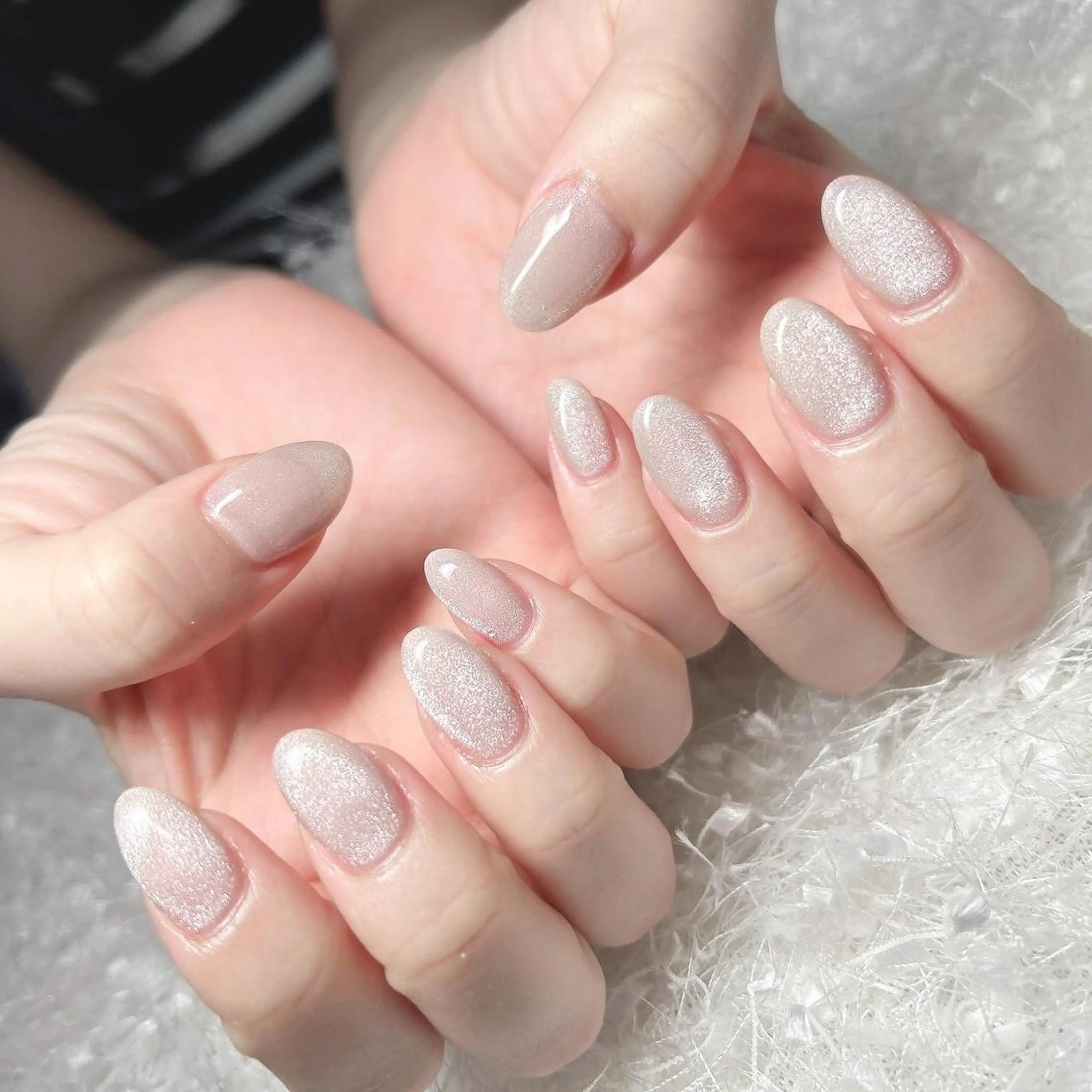 ネイル 長さ出し フレンチネイル ジェルネイル グラデーション 韓国ネイル ハンドネイル Nail&eye Belire 新宿のネイルデザイン
