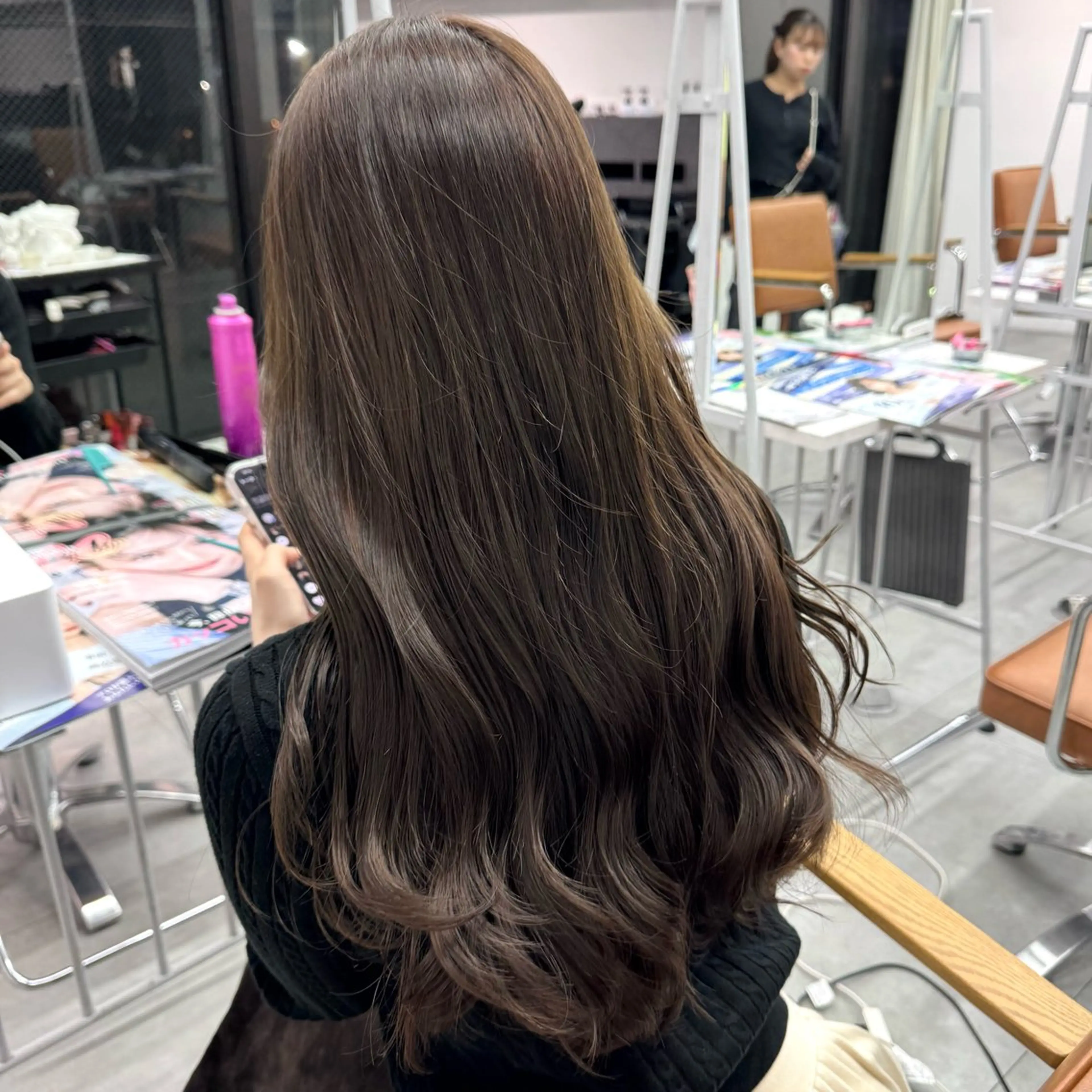 ロング カラー ヘアアレンジ ヘアカラー ブリーチなしカラー /新百合ヶ丘/安形翔のヘアスタイル