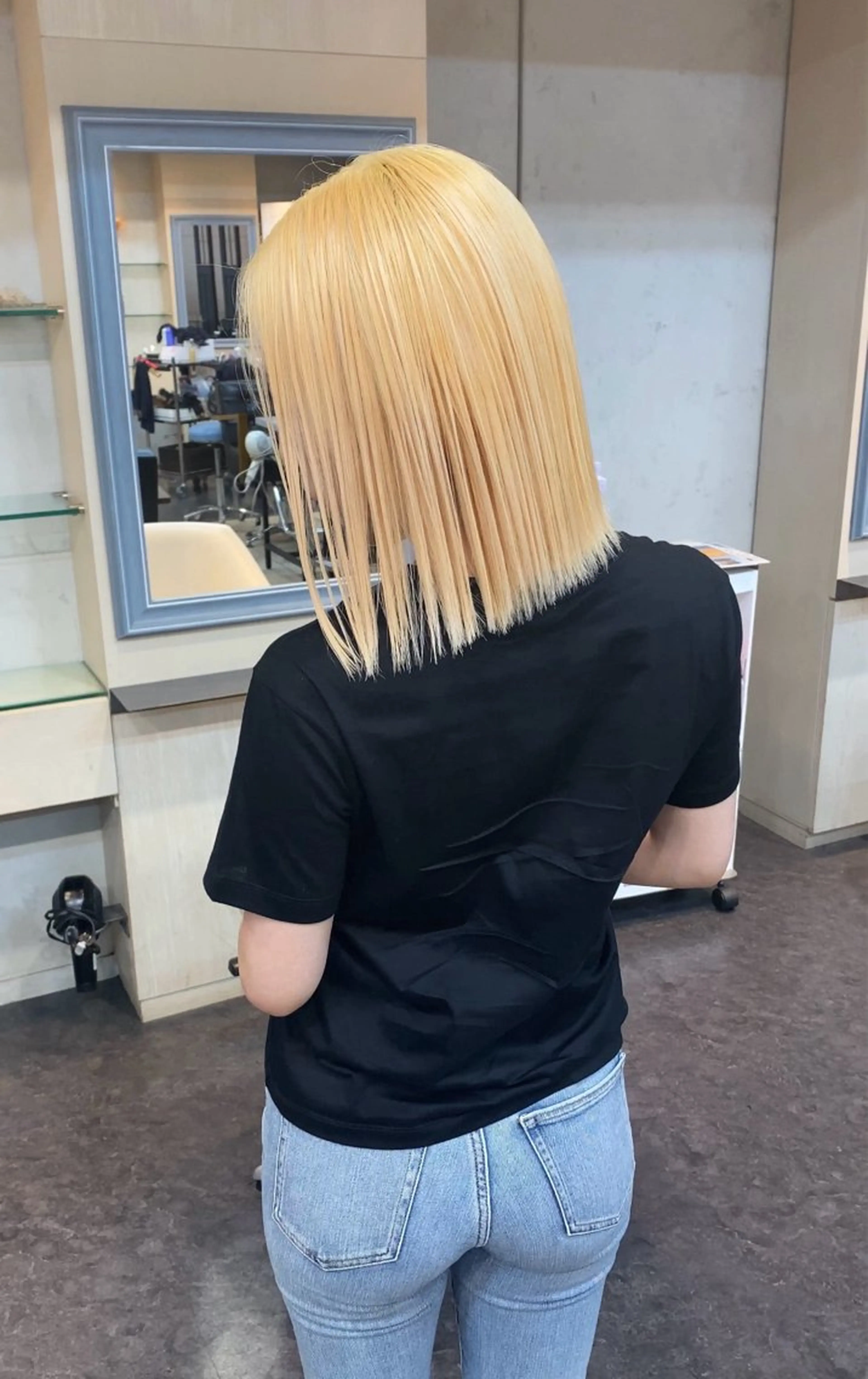 ミディアム カラー 抜きっぱなしブロンド ブロンド ✨原宿ハイトーン ブリーチ職人菊池のヘアスタイル