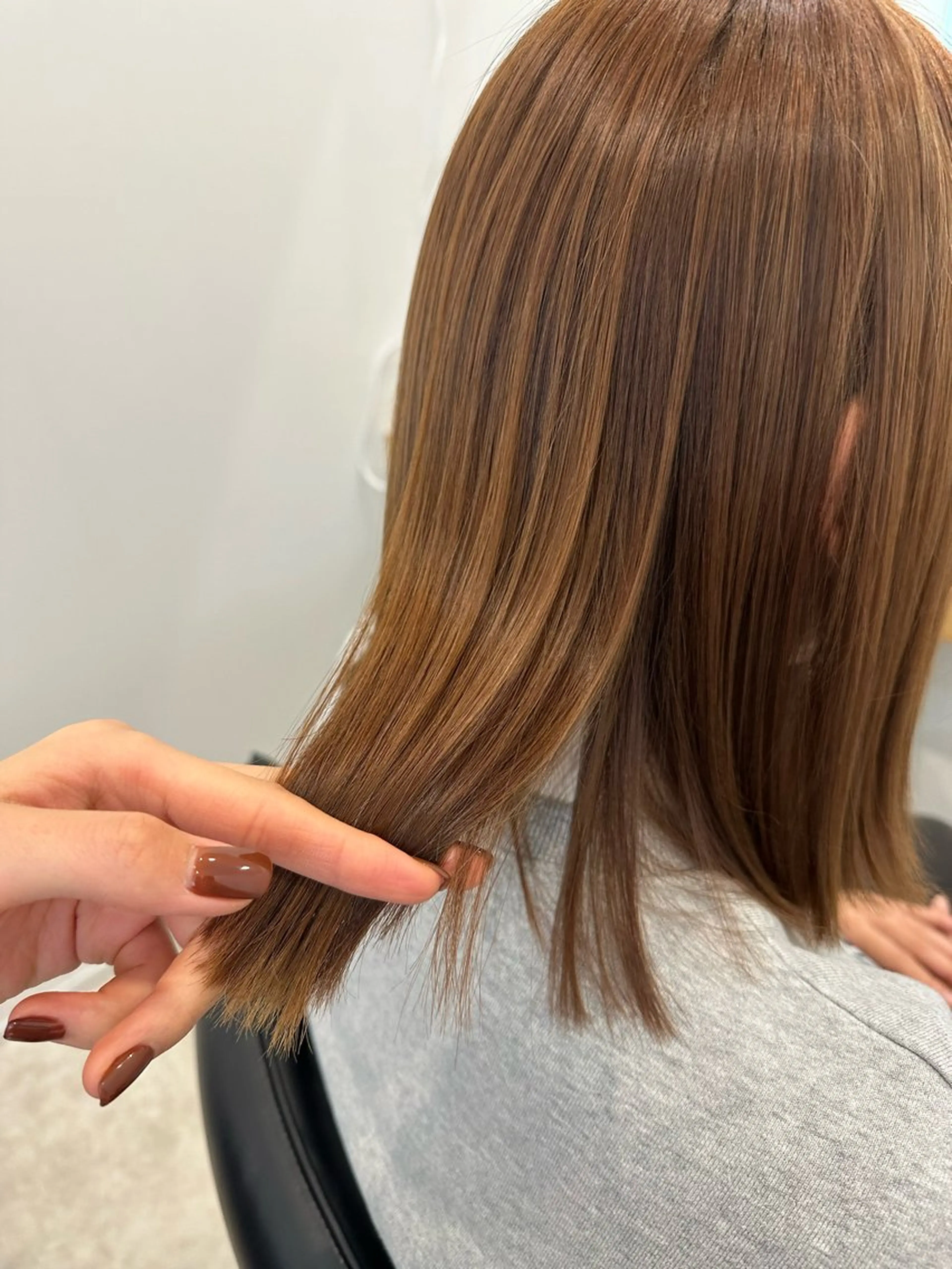 ミディアム カラー カット ヘアカラー トリートメント レイヤー/ナチュラル 💐nao.のヘアスタイル