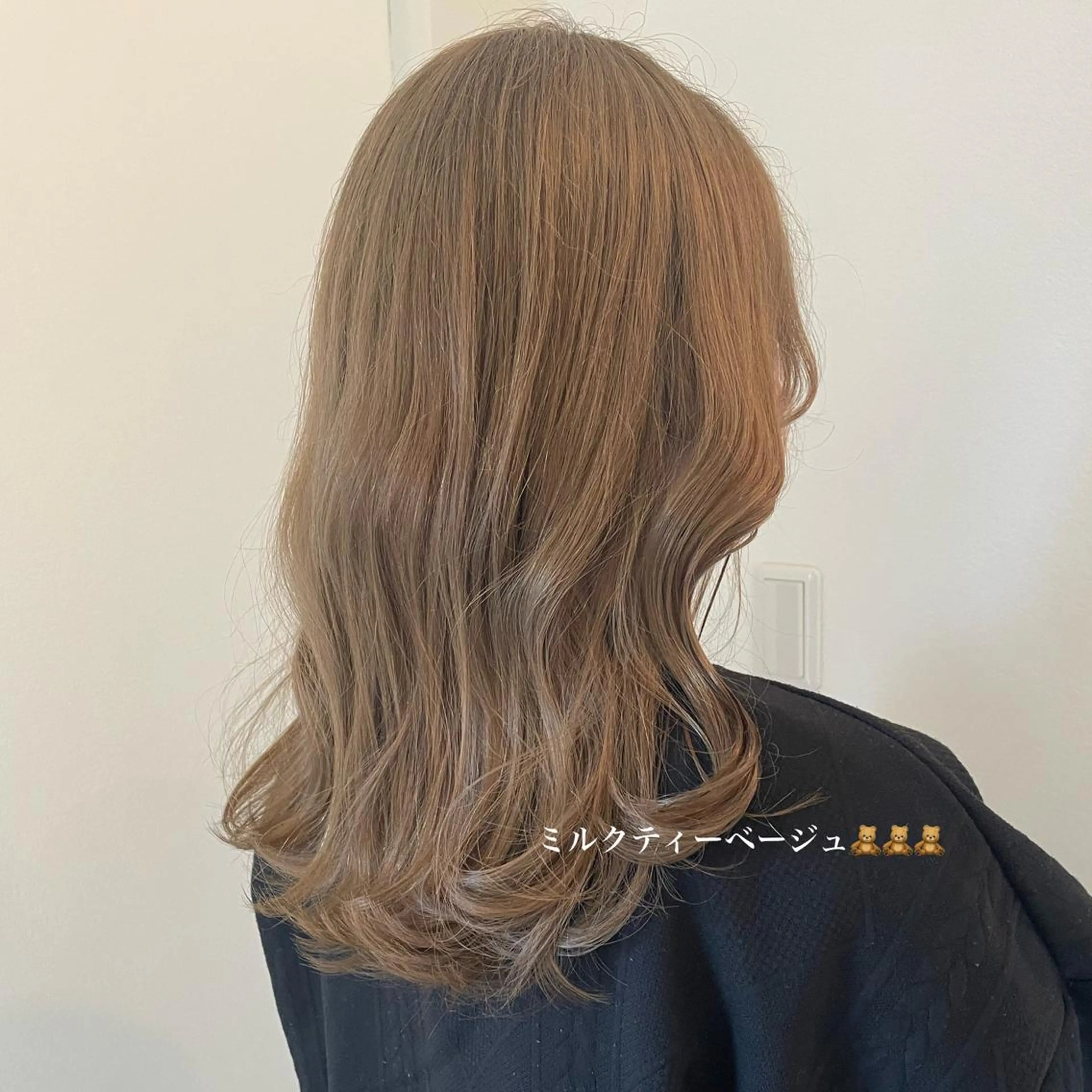 セミロング カラー ベージュカラー ブリーチ ミルクティーベージュ カット 縮毛矯正 トリートメント 北九州美容室 🕊️わかな✂︎のヘアスタイル