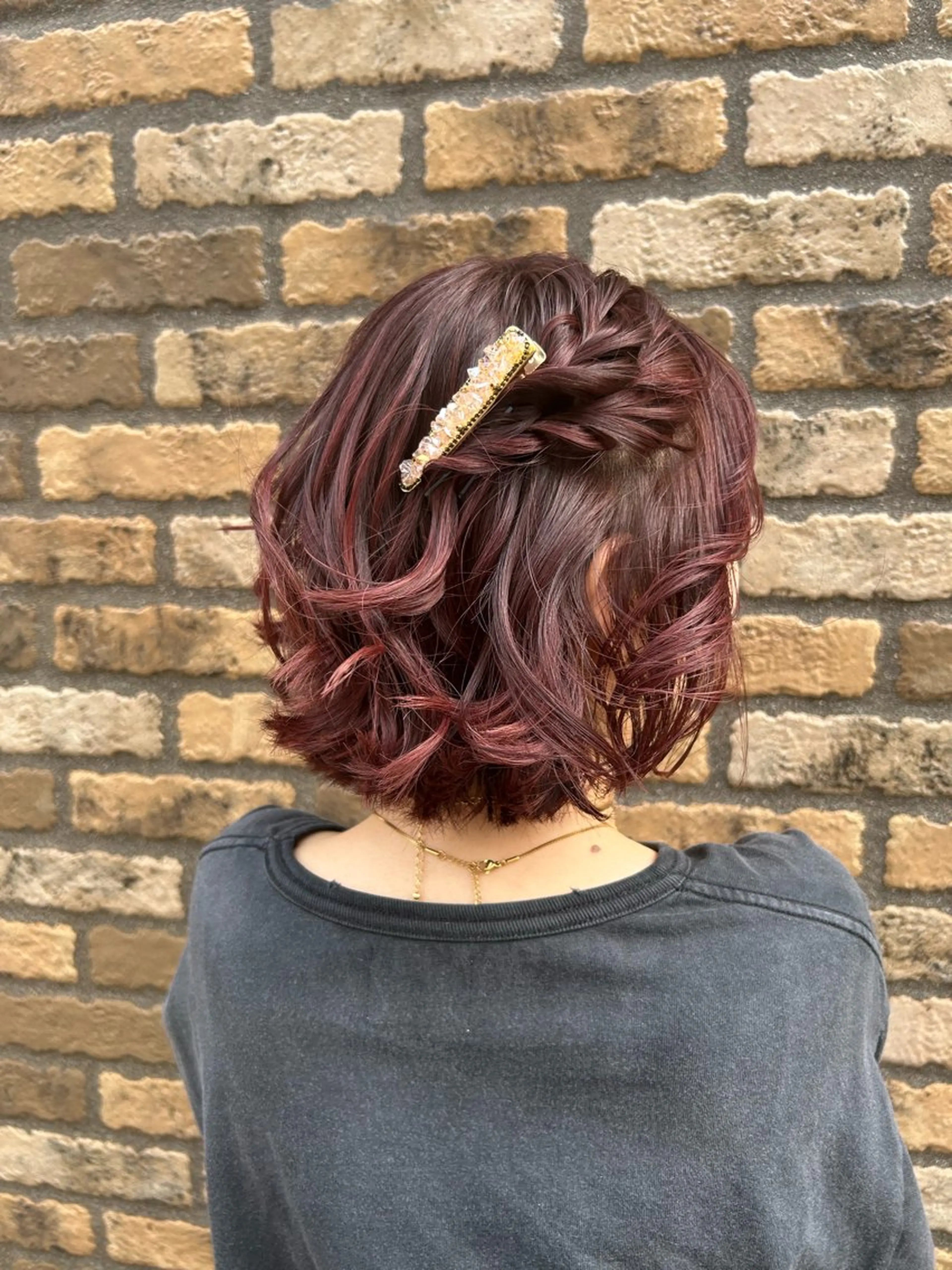 ミディアム ヘアアレンジ HORI 　tのヘアスタイル