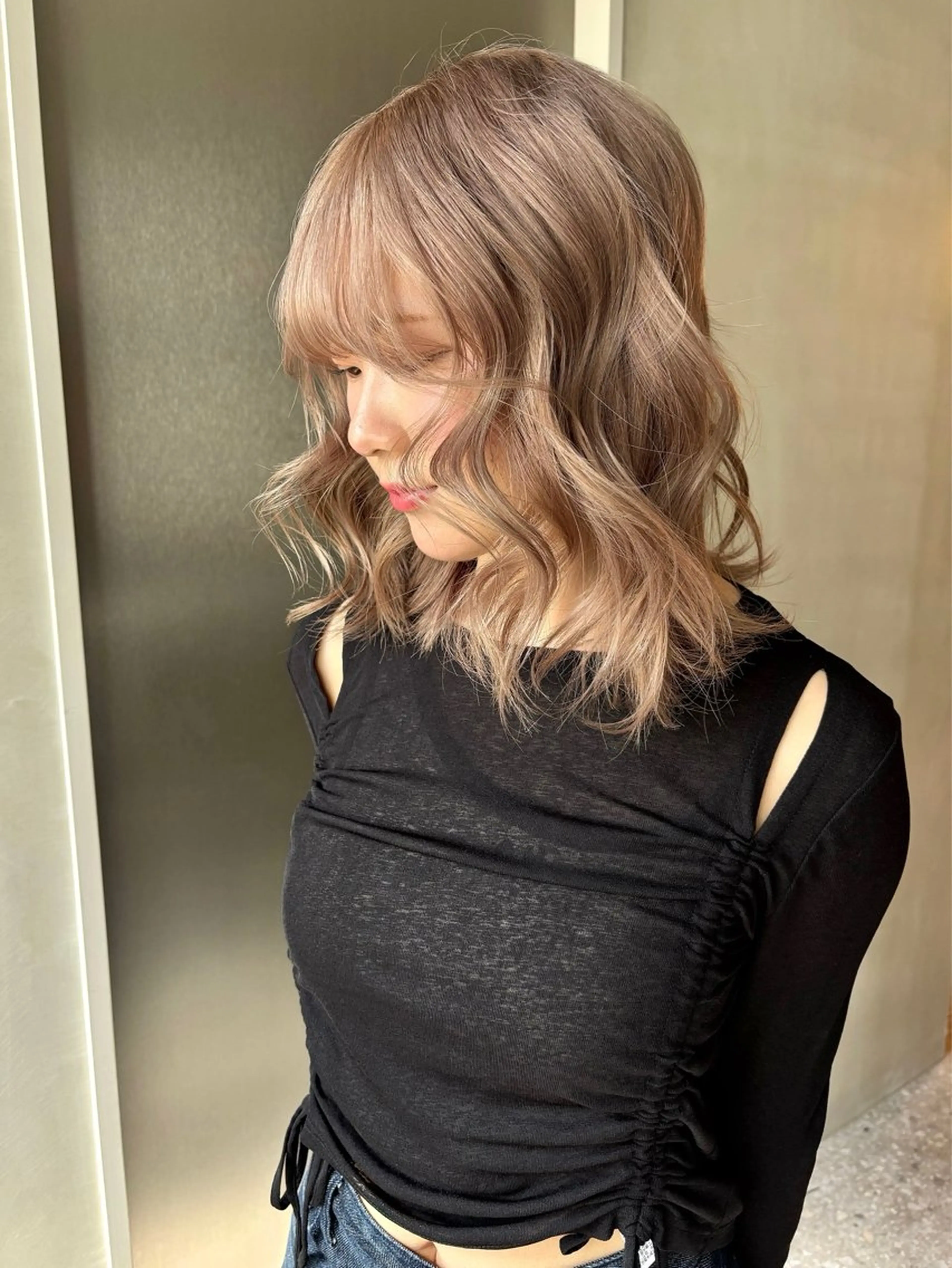 カラー 透明感カラー ラベンダーカラー カット ヘアカラー トリートメント 遠田 優那のヘアスタイル