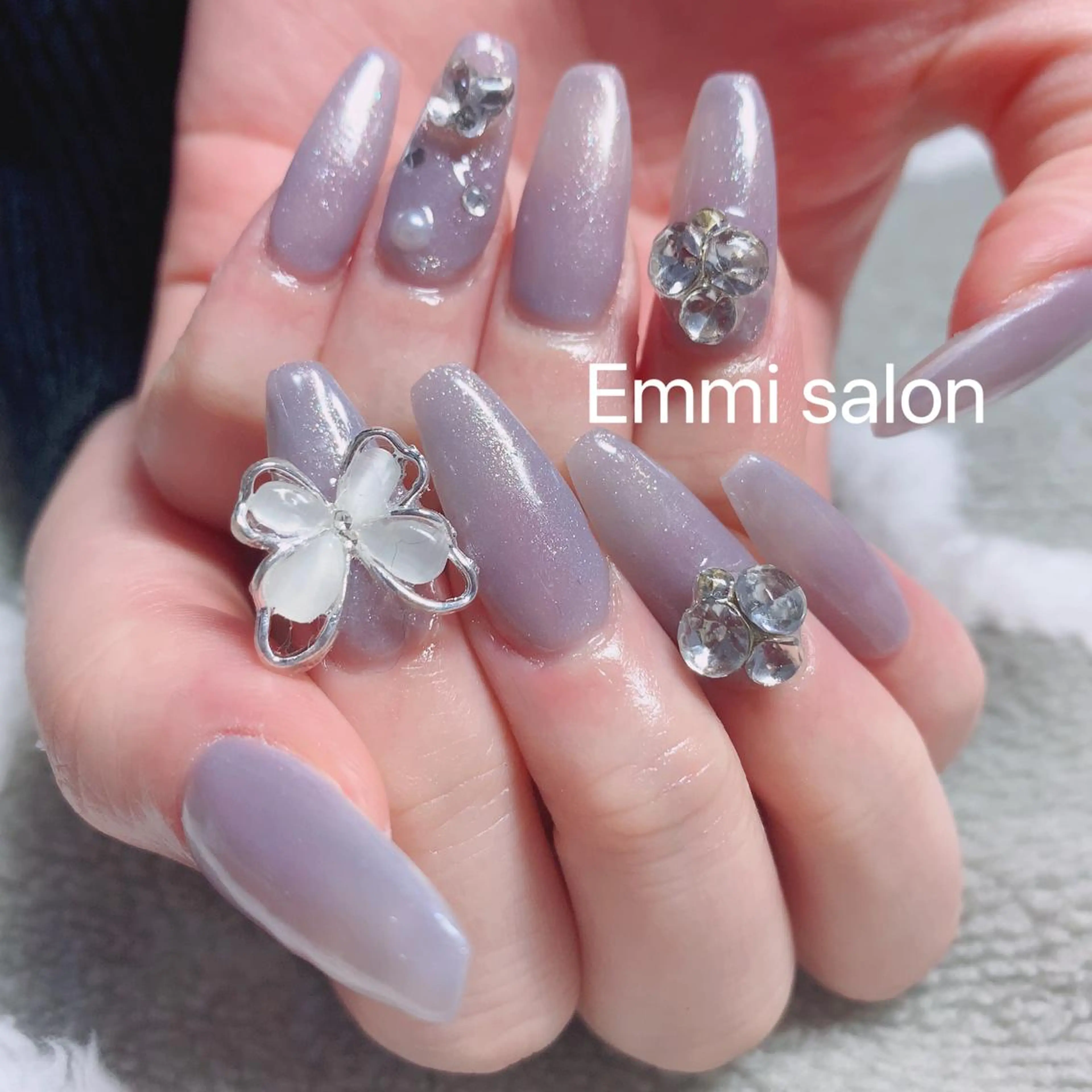 ネイル ワンカラーネイル スカルプネイル Emmi salonのネイルデザイン