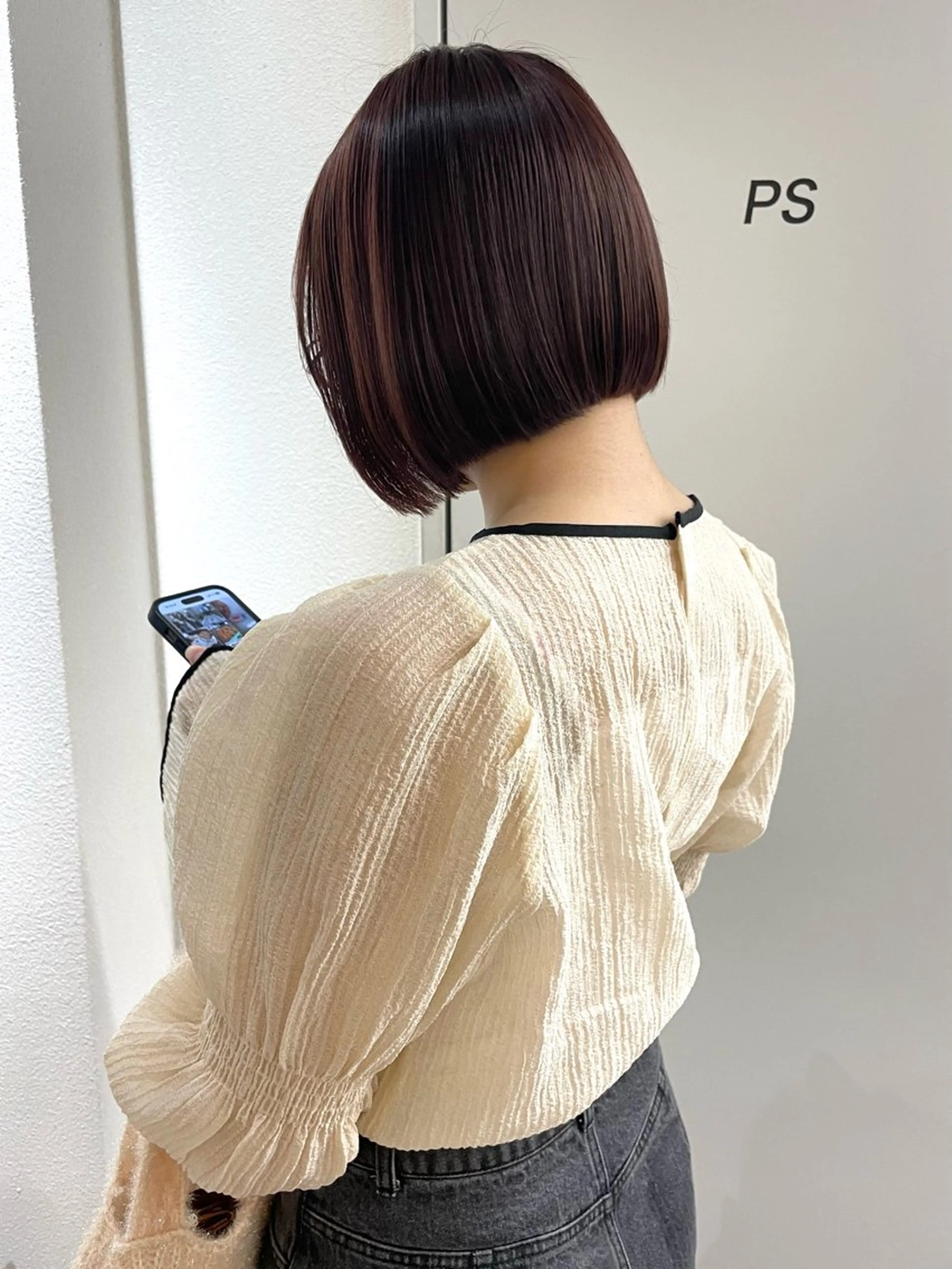 ショート ボブ カット ヘアカラー くどうももか 浦和　ショート　ボブのヘアスタイル