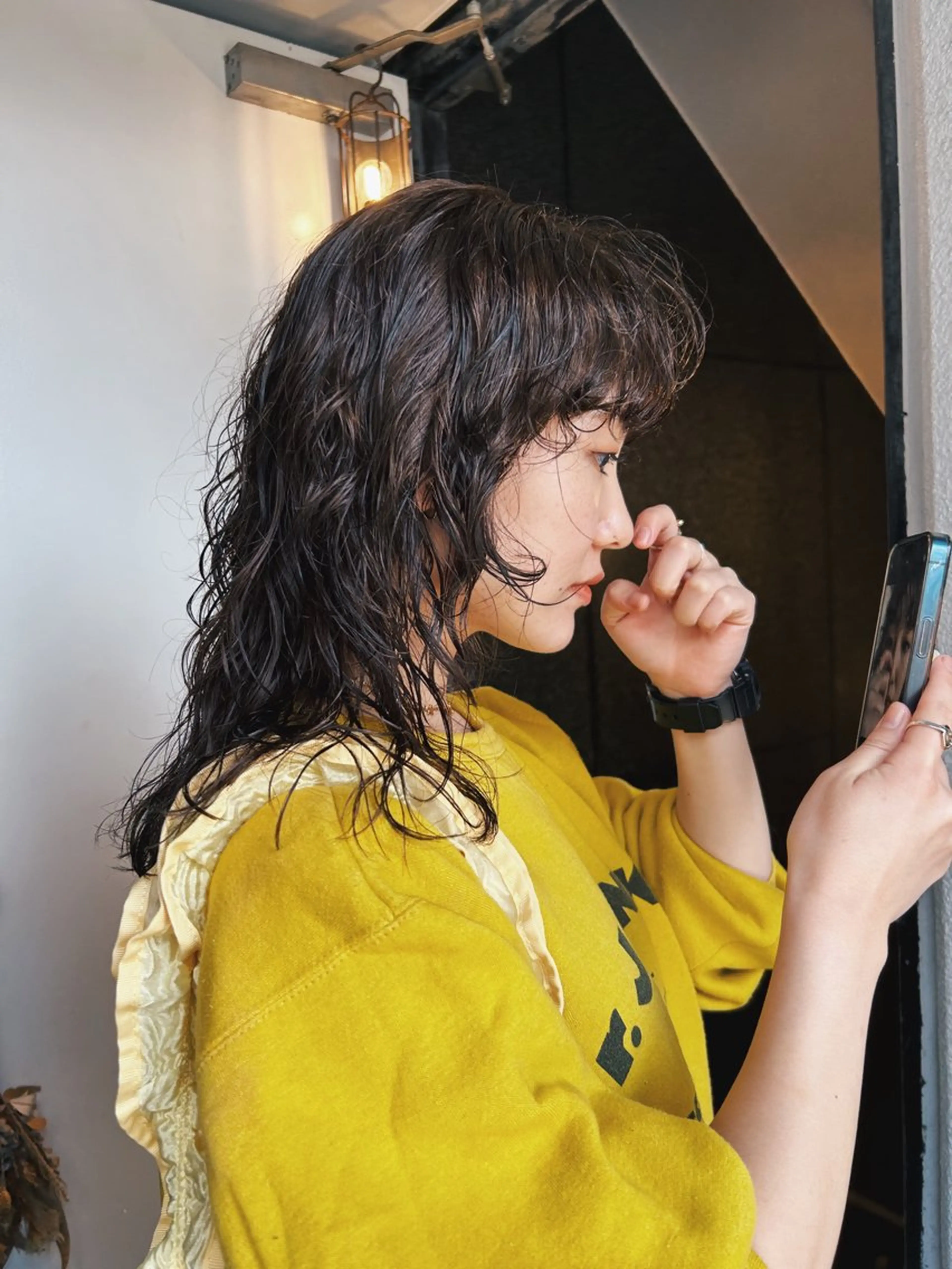 セミロング カット パーマ トリートメント 似合わせパーマ 🌼カンナのヘアスタイル