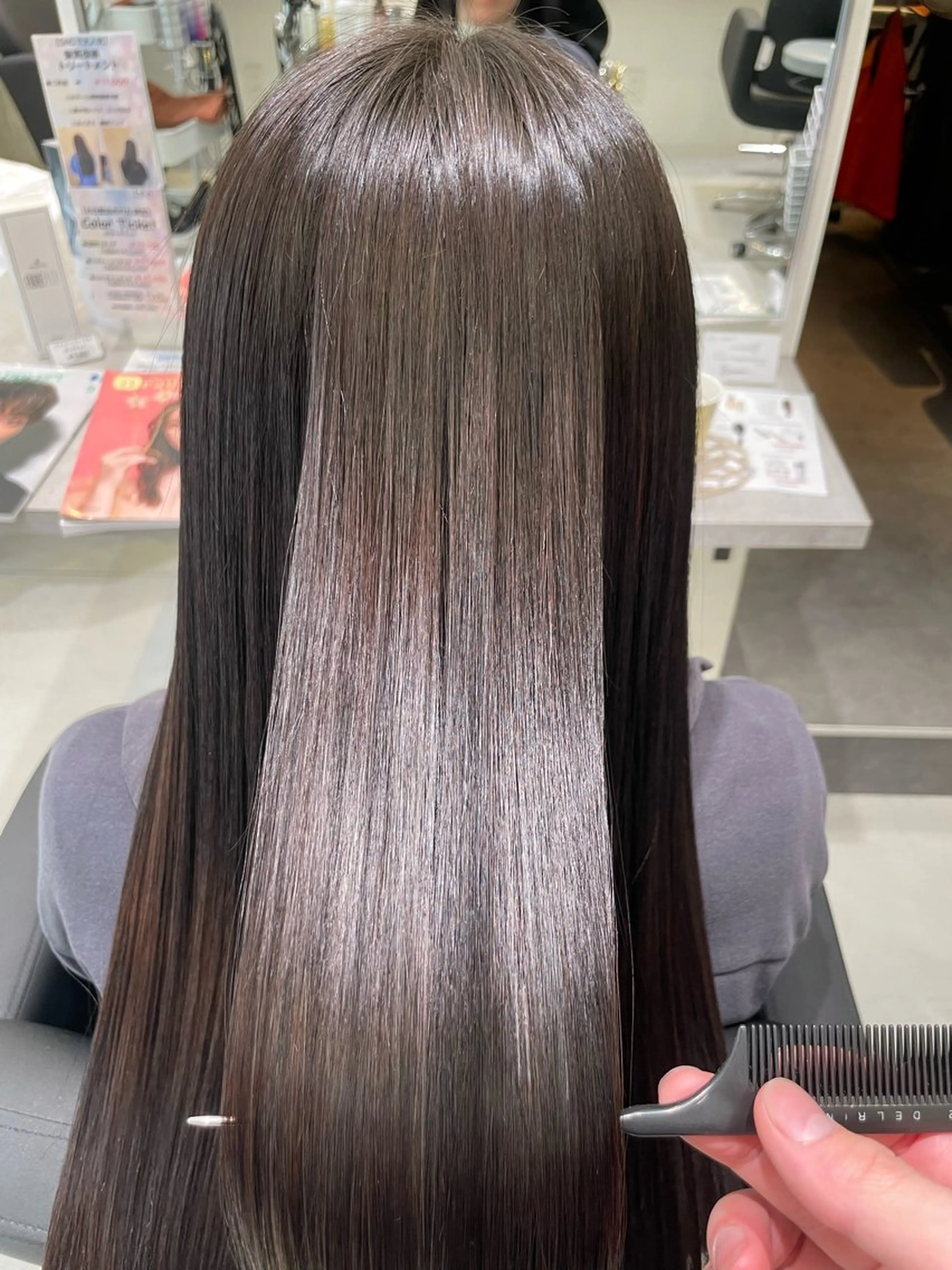 ロング 縮毛矯正 トリートメント ioe竹原 祐樹のヘアスタイル