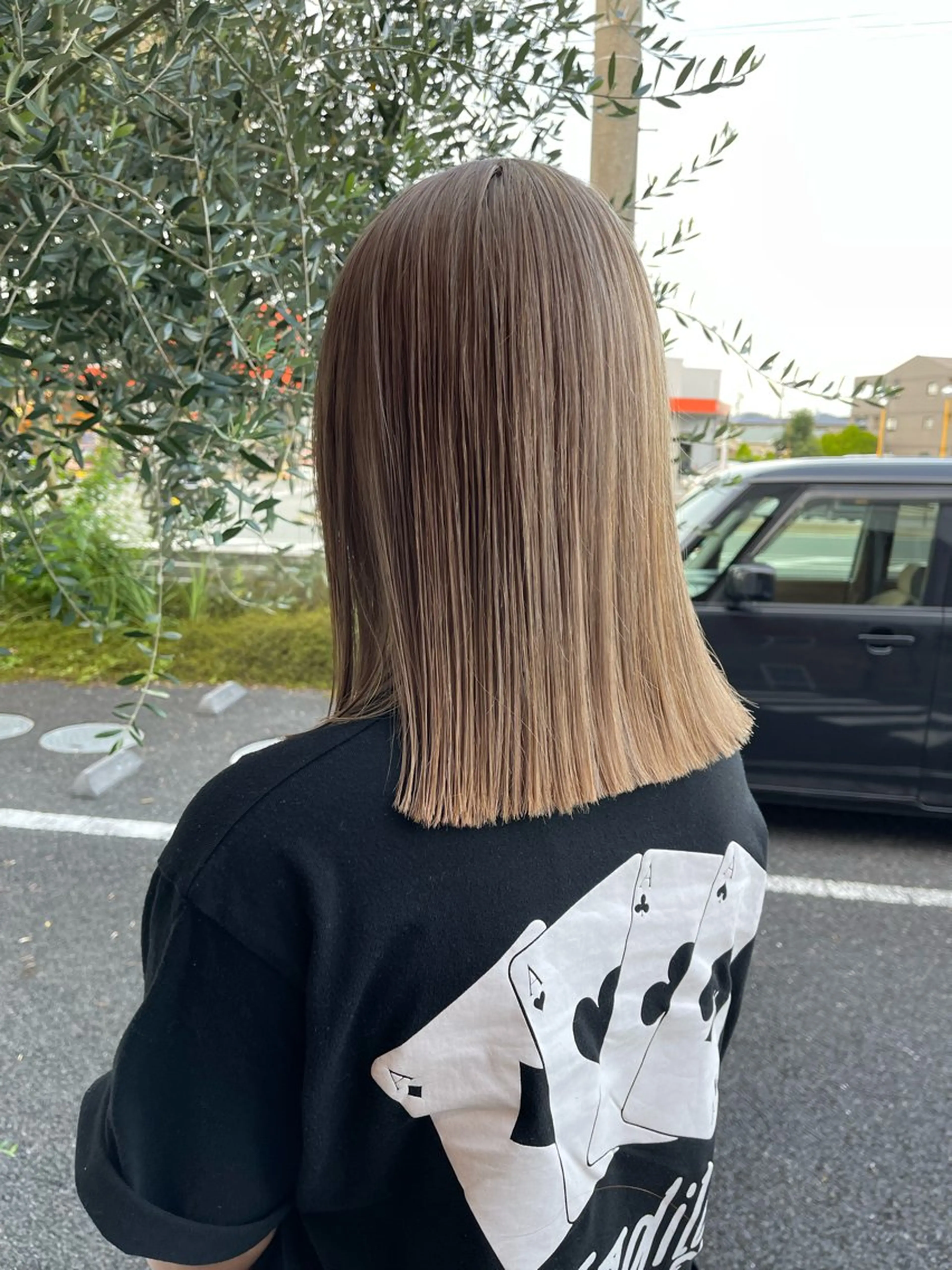 セミロング 梶原 真帆のヘアスタイル