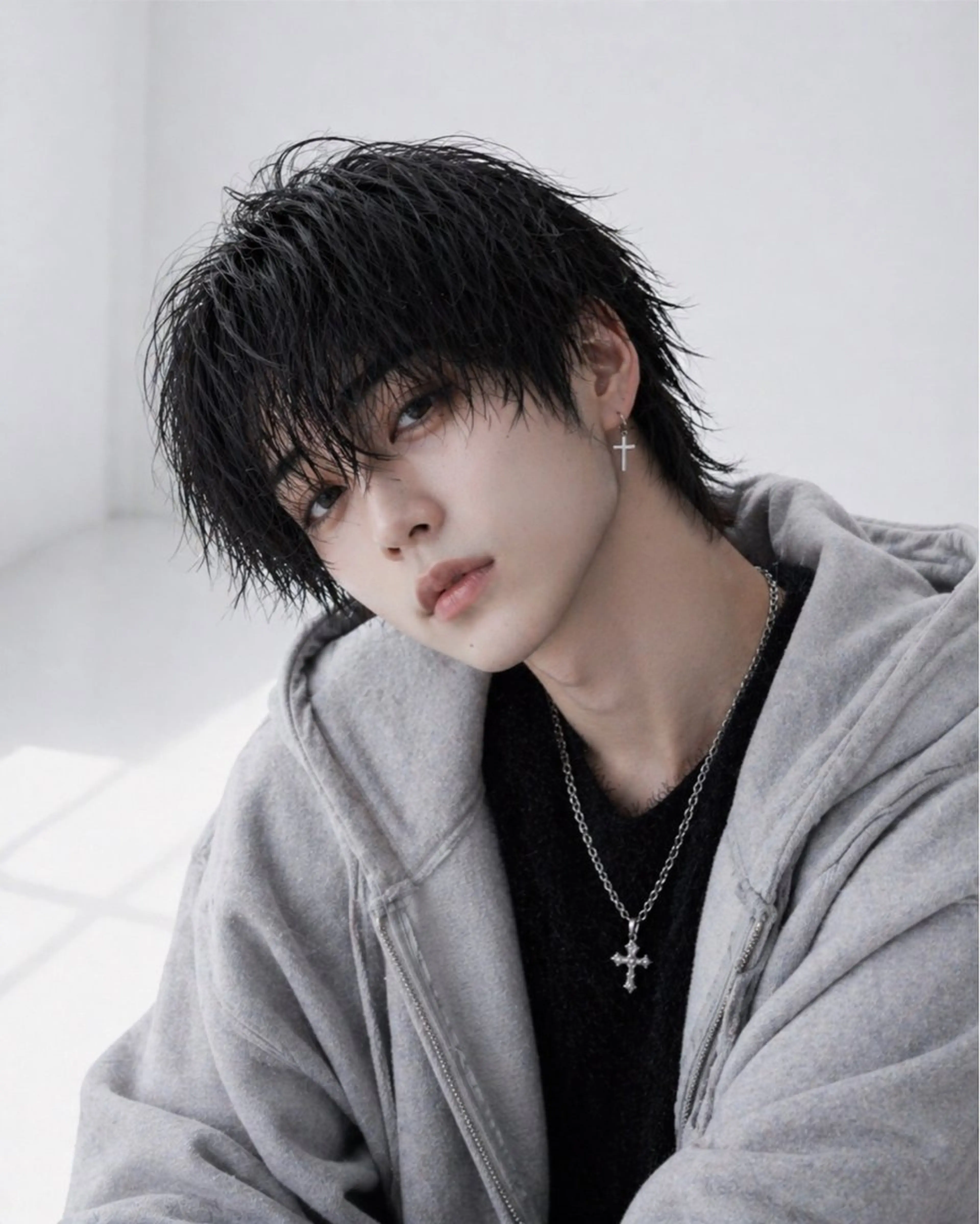 ミディアム ミディアムパーマ 顔周りカット ハッシュカット レイヤーカット ウルフカット カット 🔥下園あゆむ🔥 レイヤーウルフ/韓国のヘアスタイル