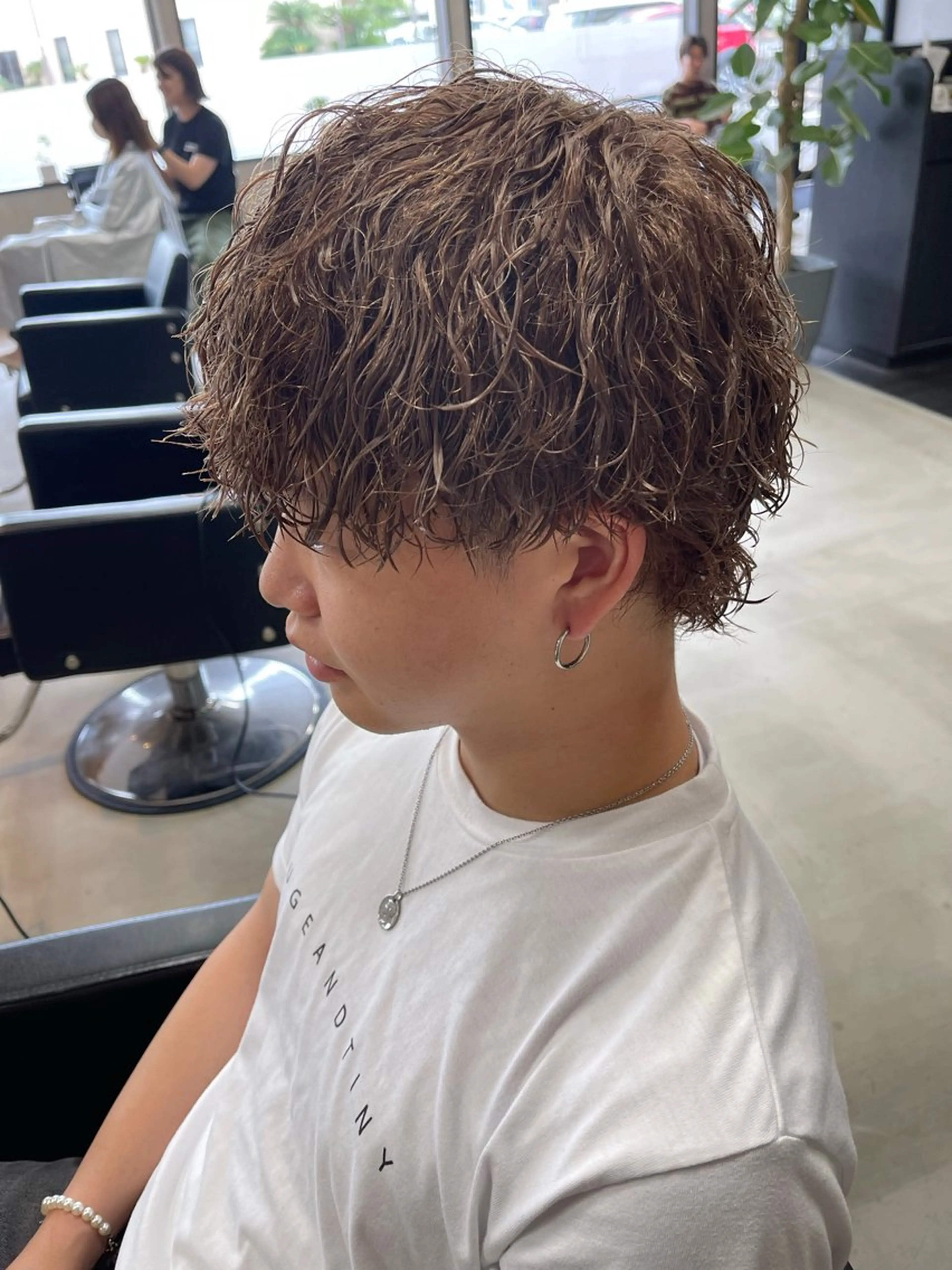 ショート パーマ メンズ メンズブリーチ メンズパーマ カット パーマ メンズパーマ職人/ 天神/tatsukiのヘアスタイル