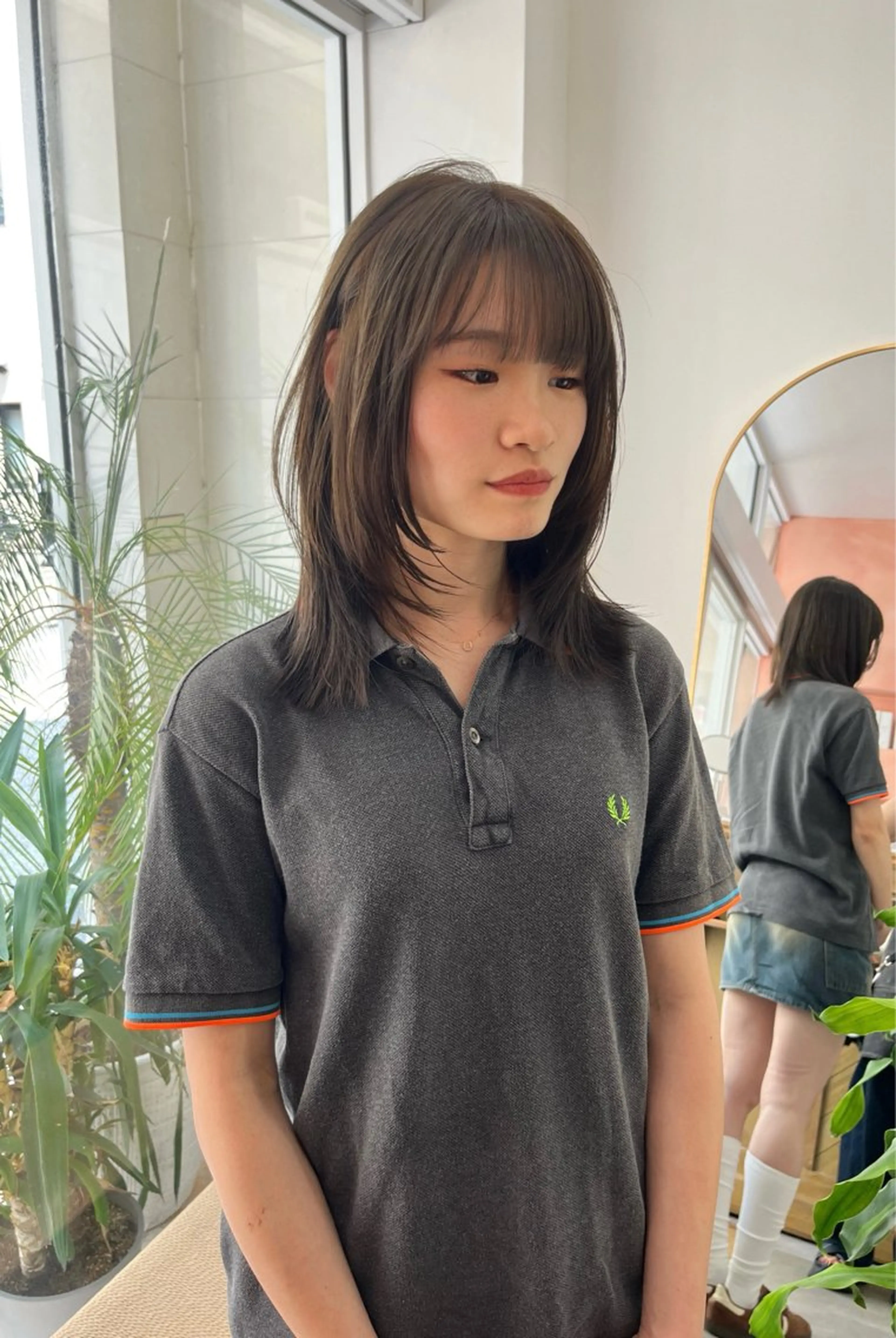 セミロング カラー カット ヘアカラー トリートメント ベージュ⟡˖レイヤー ˖ ࣪⊹あずきのヘアスタイル