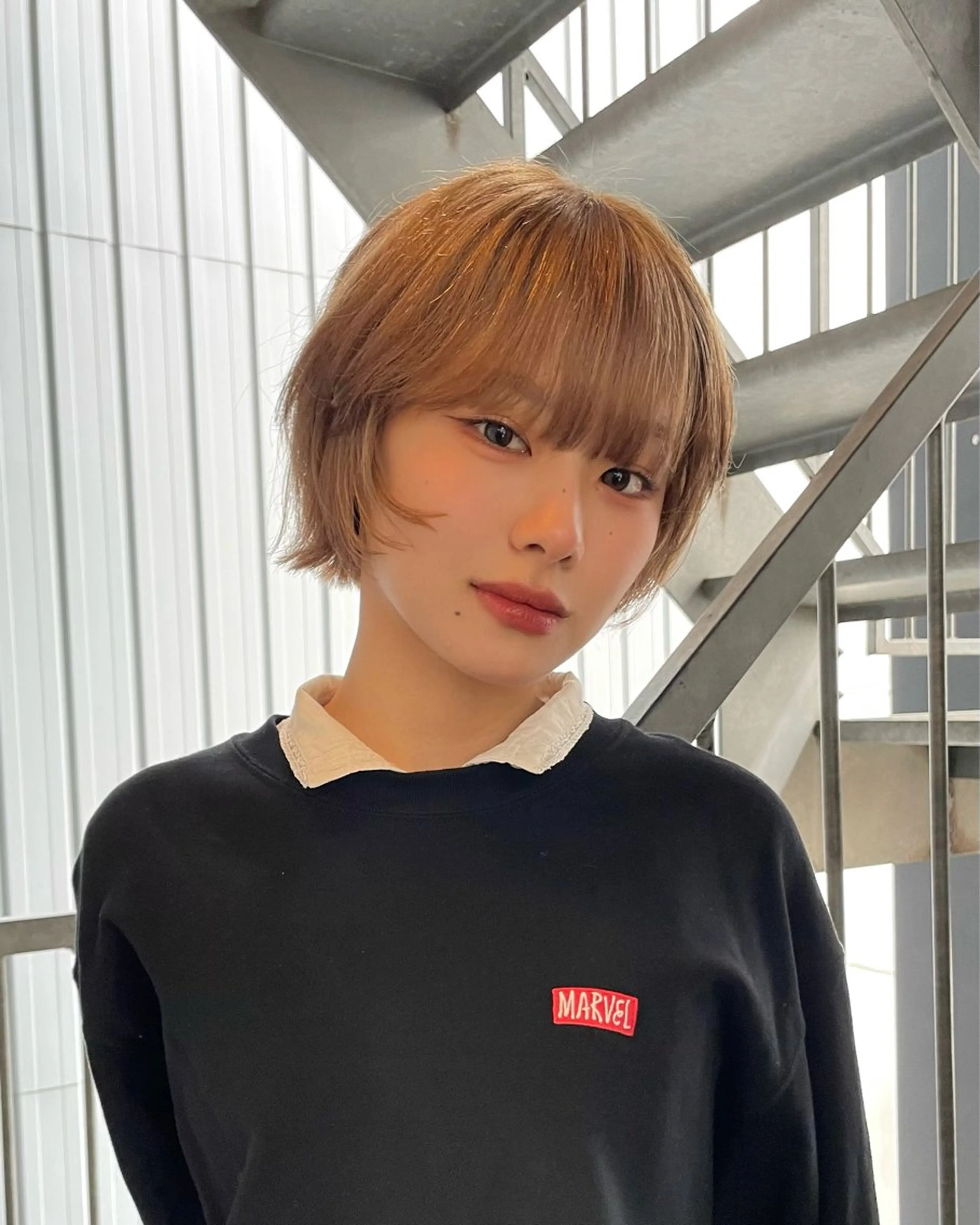 ミディアム カラー こだわりハイトーン/ ケアブリーチ/岸のヘアスタイル