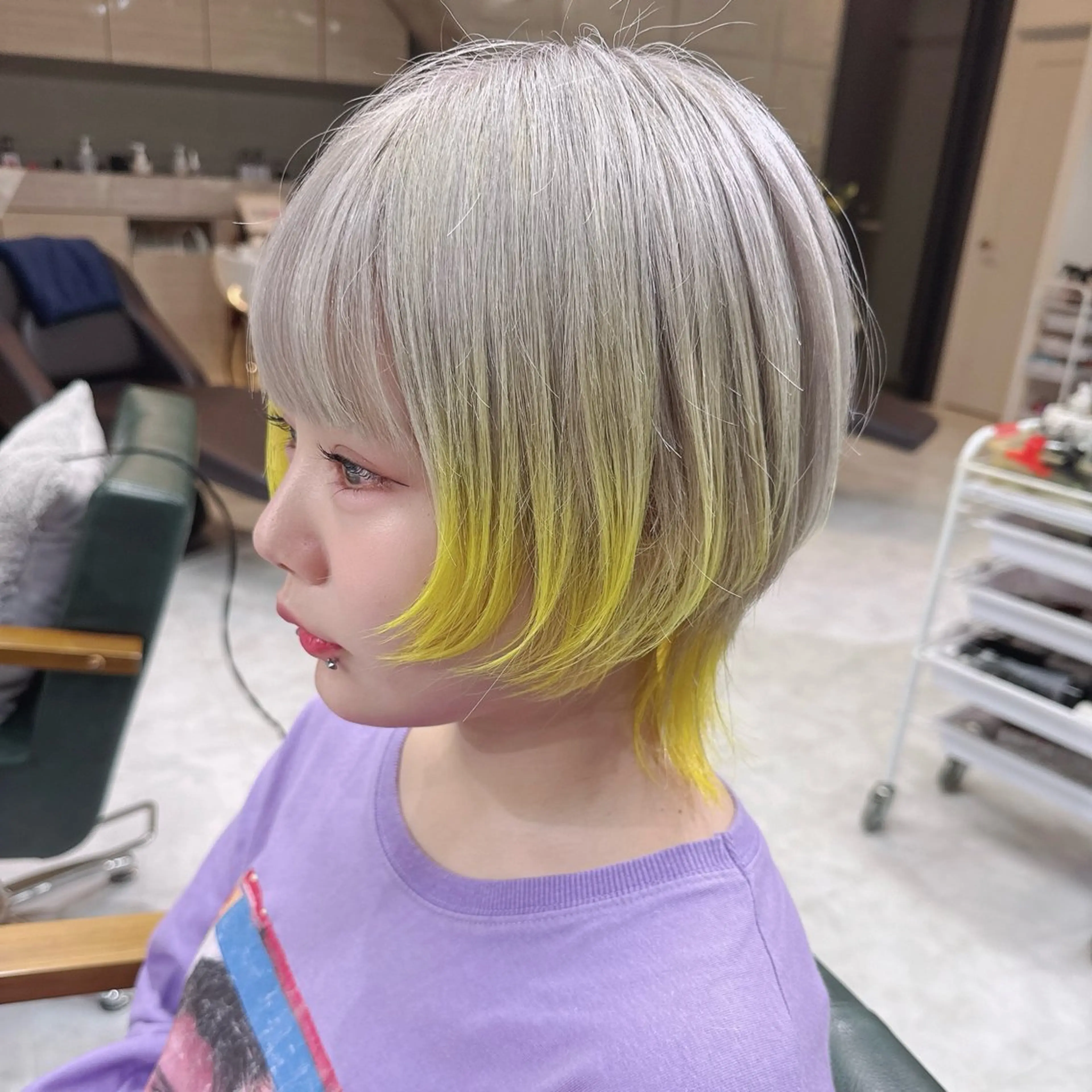 ミディアム カラー ブリーチ デザインカラー グラデーションカラー ハイトーンカラー インナーカラー DAYS Men’sのヘアスタイル