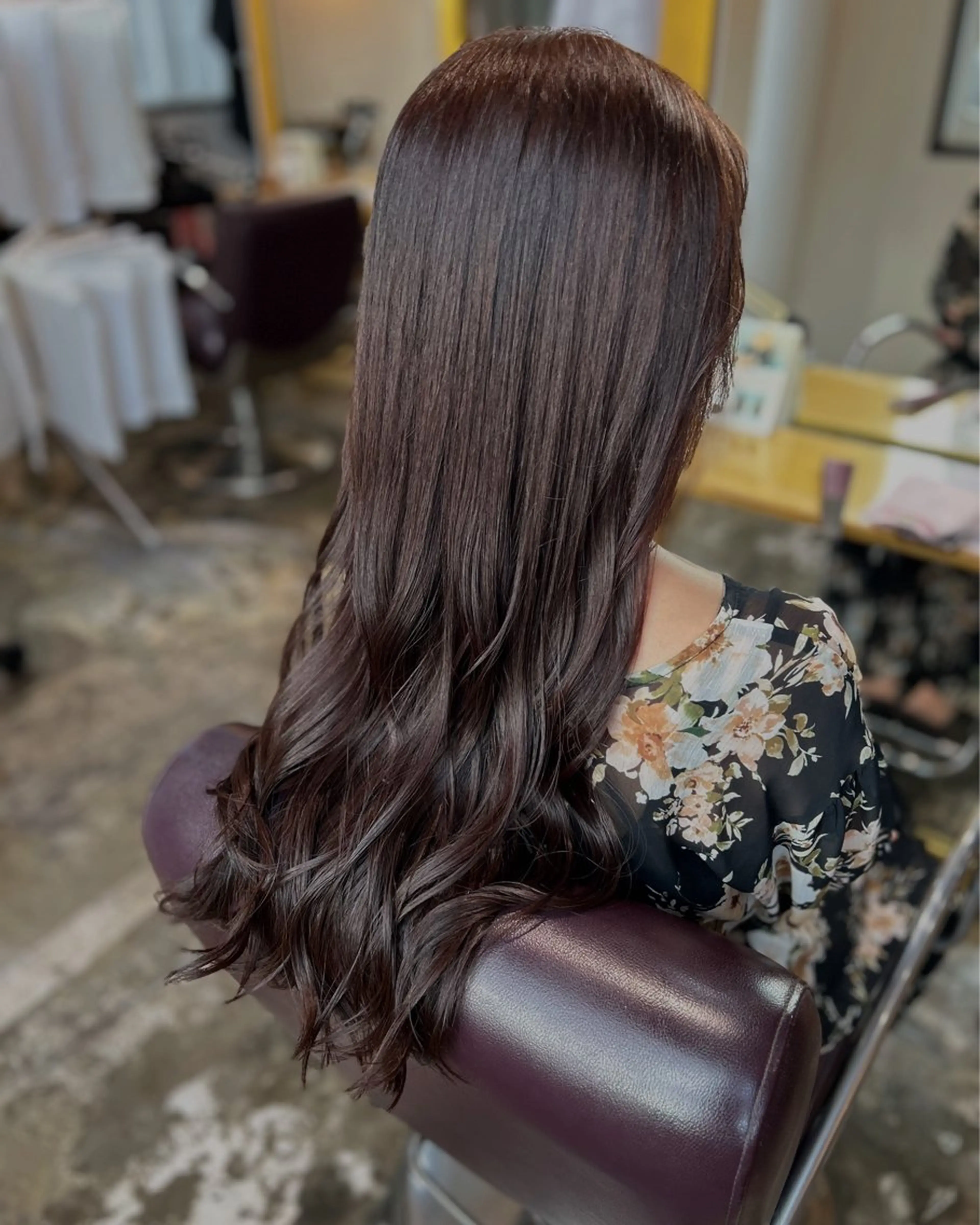 ロング カラー ブラウンカラー ナチュラルブラウン ヘアカラー トリートメント 縮毛矯正／レイヤー／ 🩵mizukiのヘアスタイル