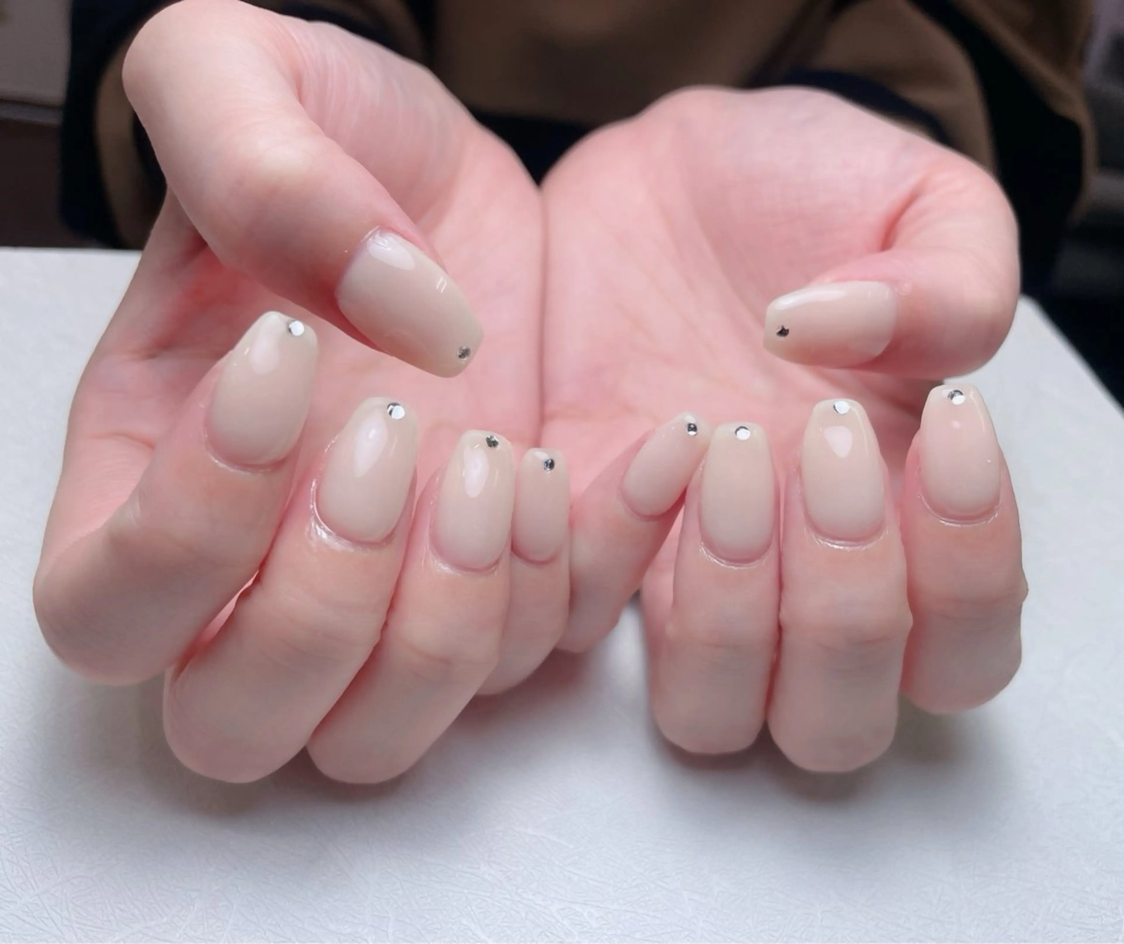 ネイル 長さ出し フットネイル フレンチネイル ジェルネイル ガラスフレンチ 中野駅から2分 MEO NAILのネイルデザイン