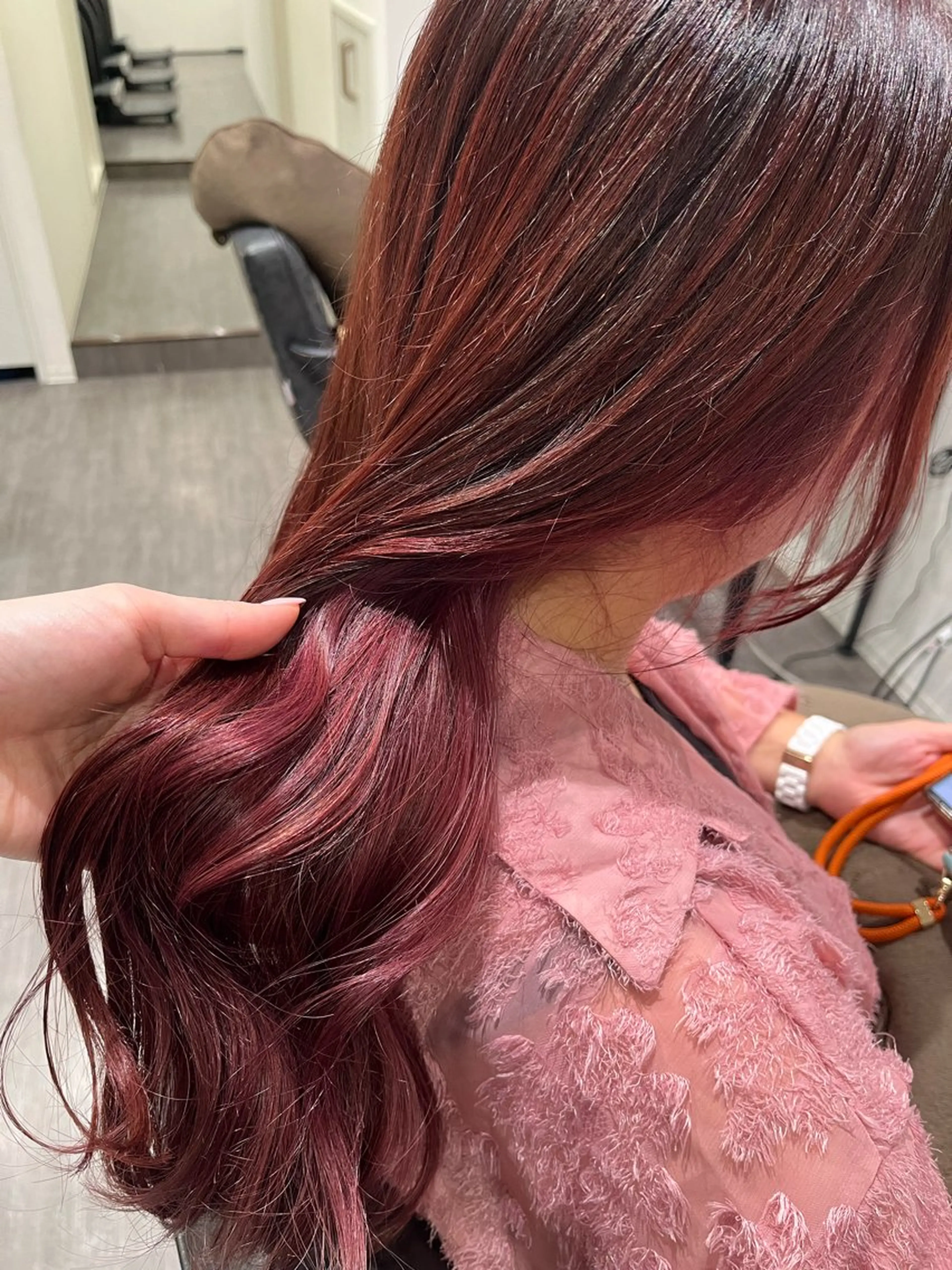ロング ヘアカラー トリートメント ヘッドスパ 大野 美紅のヘアスタイル