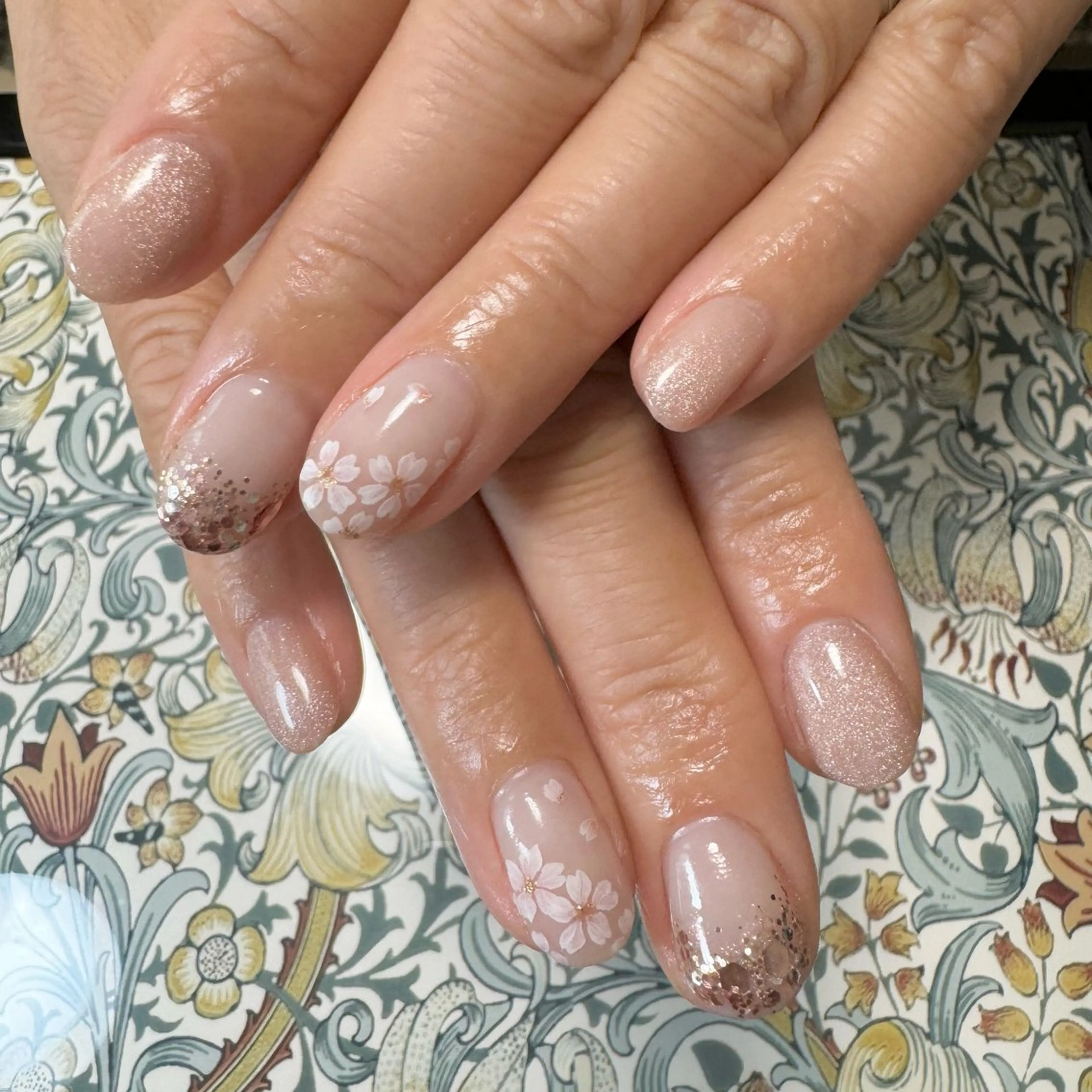 ネイル 桜ネイル ショートネイル Hana_ Rieのネイルデザイン