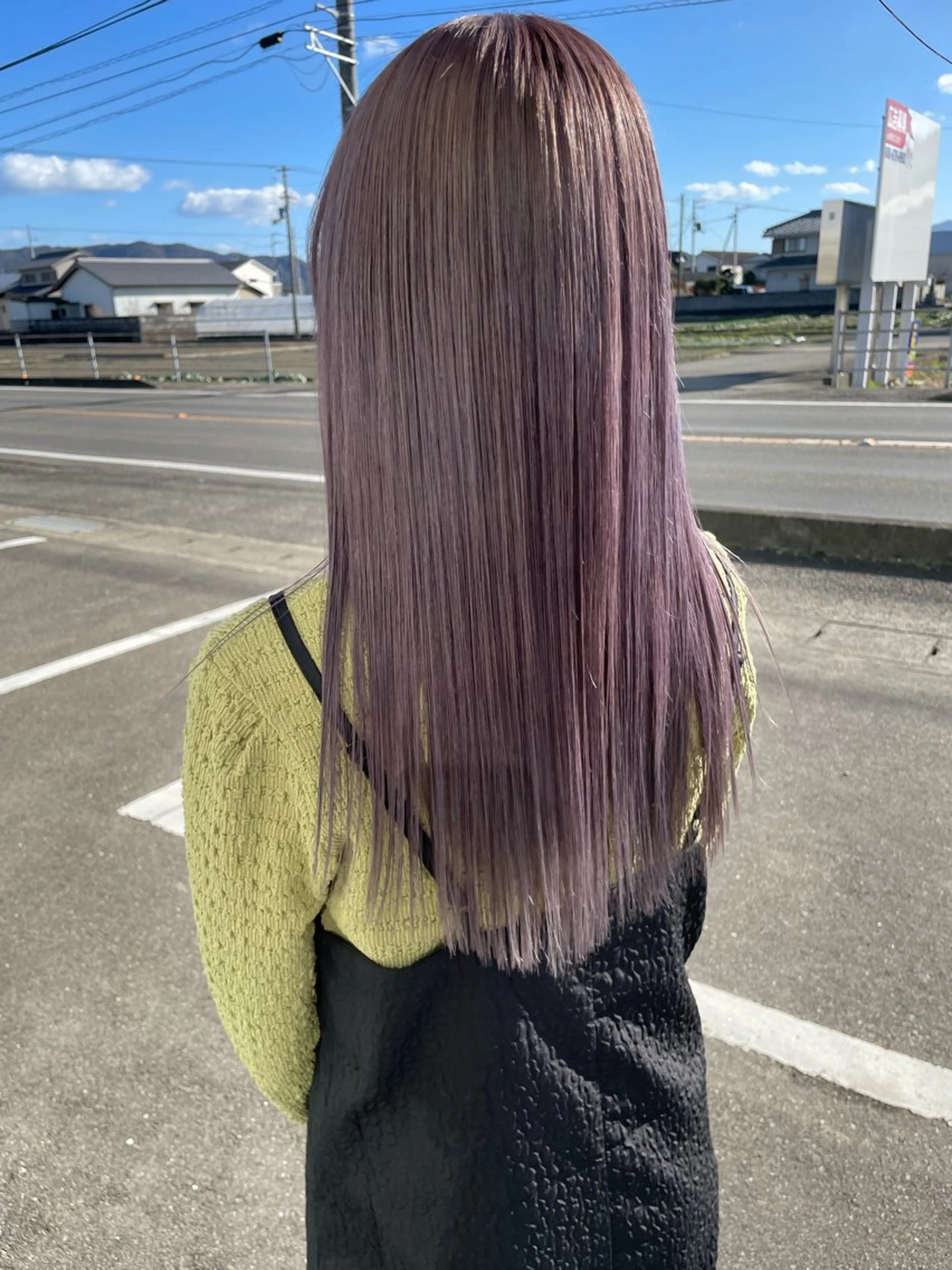 ミディアム カラー ラベンダーカラー 艶カラー/暖色 /縮毛/メンズヘアのヘアスタイル