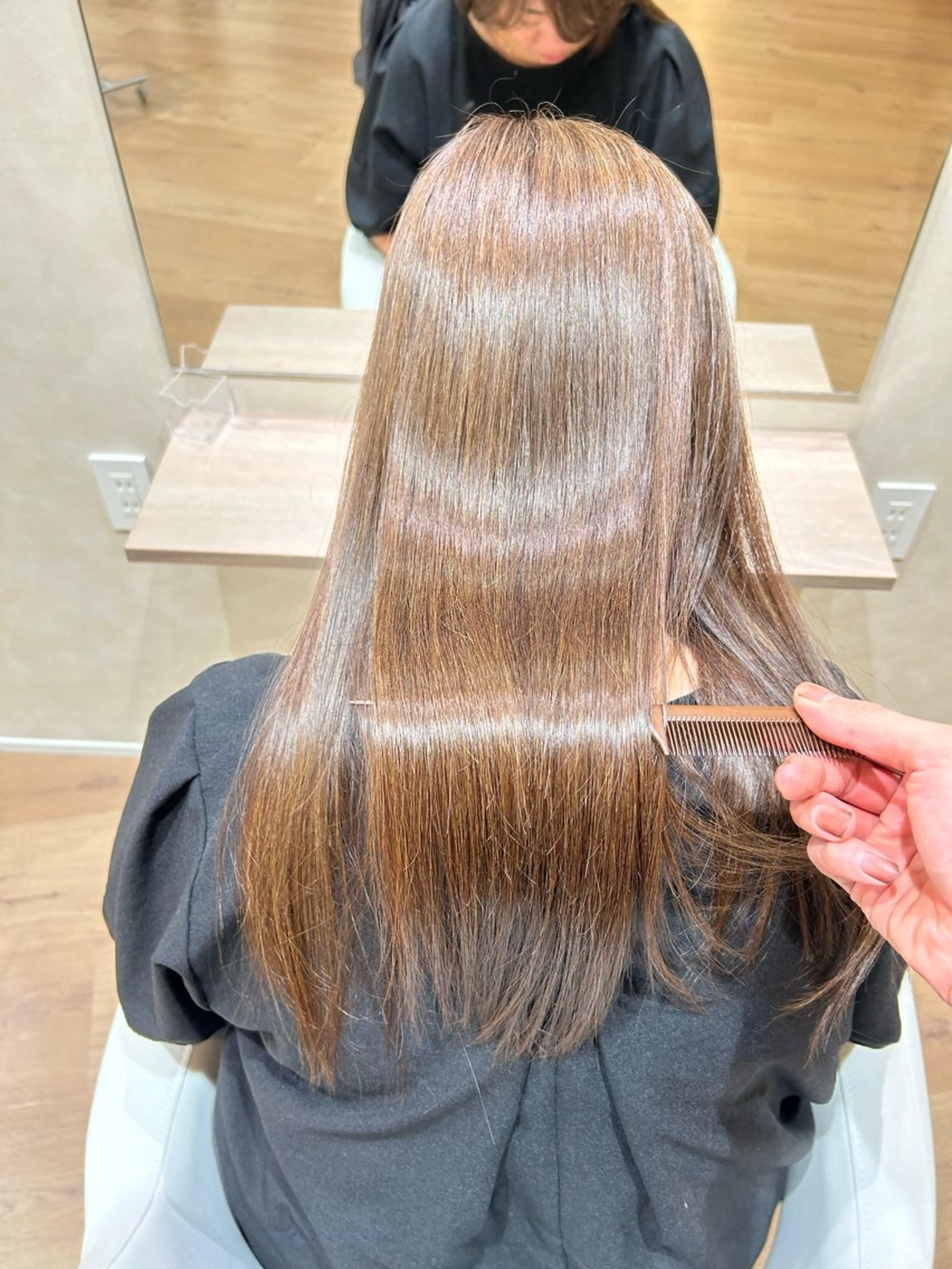ロング ヘアカラー 阿倍野/髪質改善 /縮毛矯正/坪田幸広のヘアスタイル