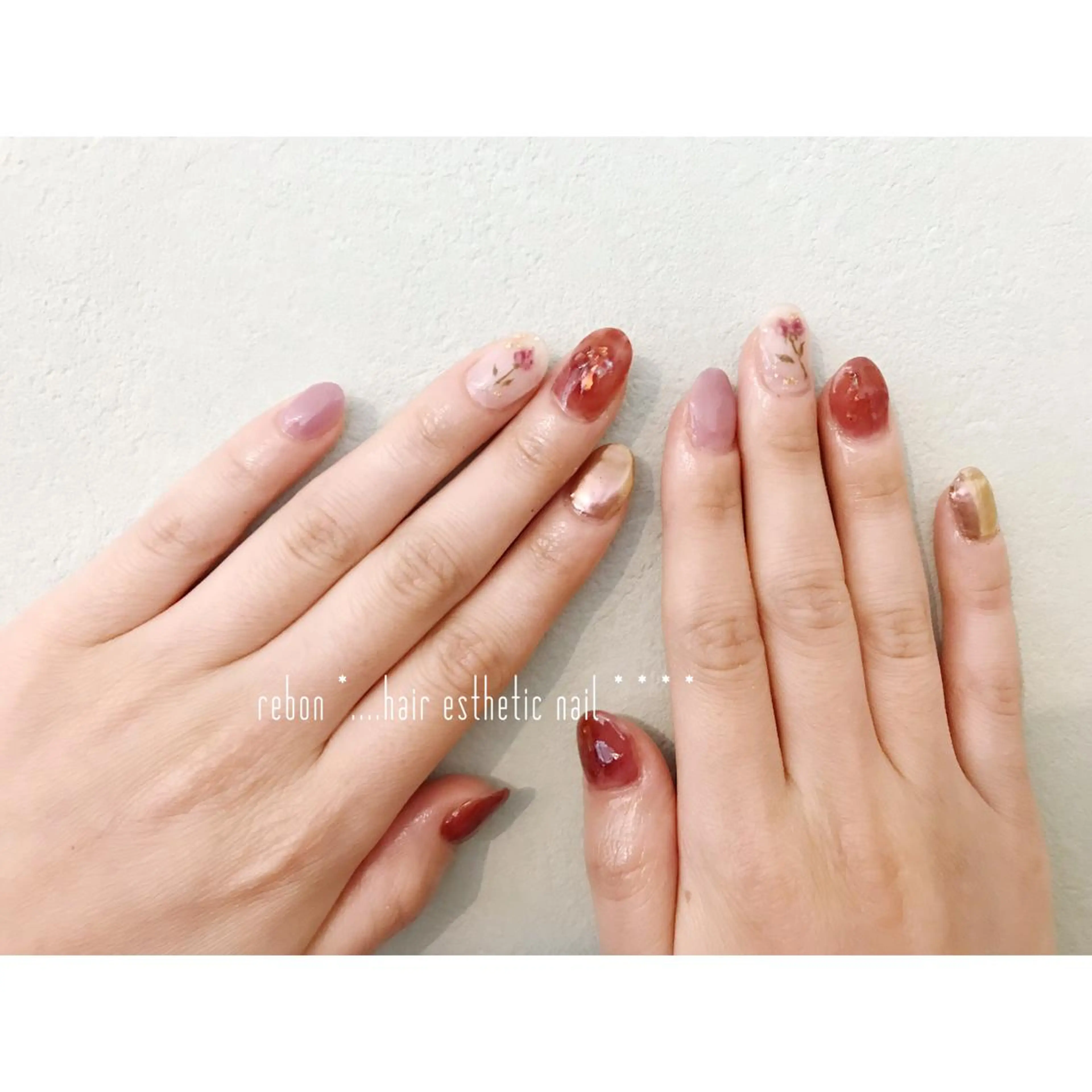 ネイル ハンドネイル フットネイル rebon＊ natsukiのネイルデザイン
