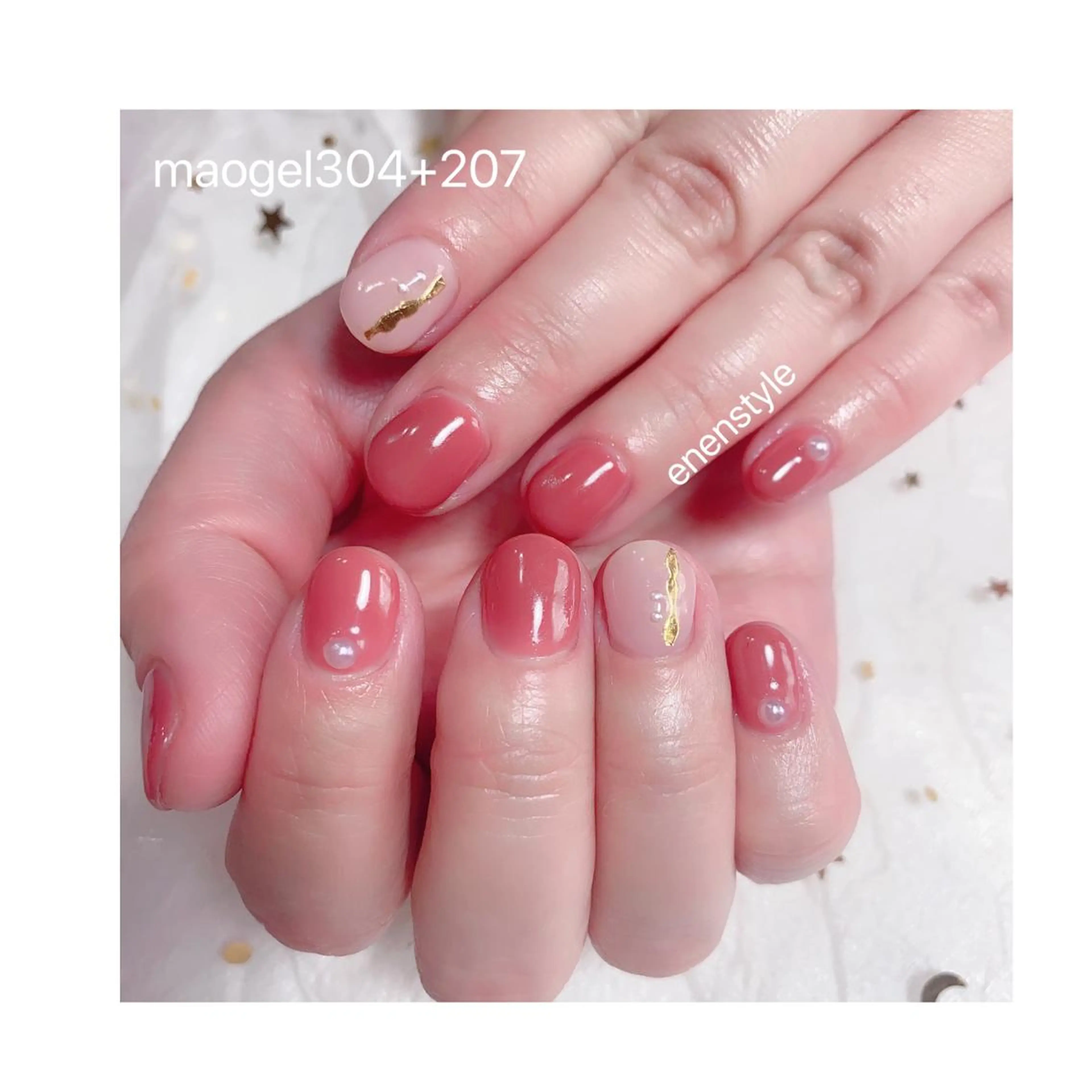 ショート ネイル ジェルネイル ニュアンスネイル オフィスネイル ワンカラーネイル パラジェル 👑enen style👑のネイルデザイン