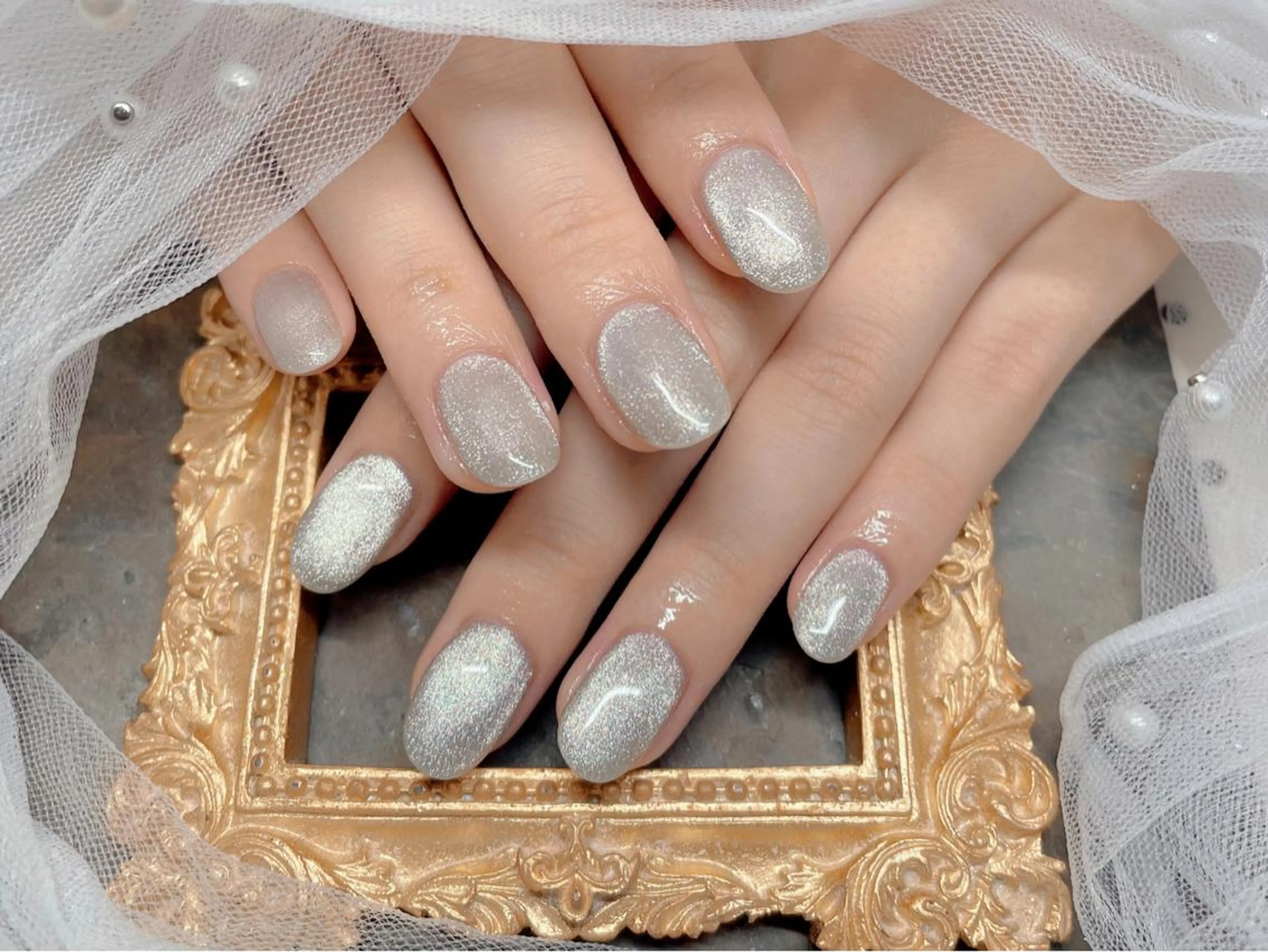 ネイル ハンドネイル マジック ミラーのネイルデザイン