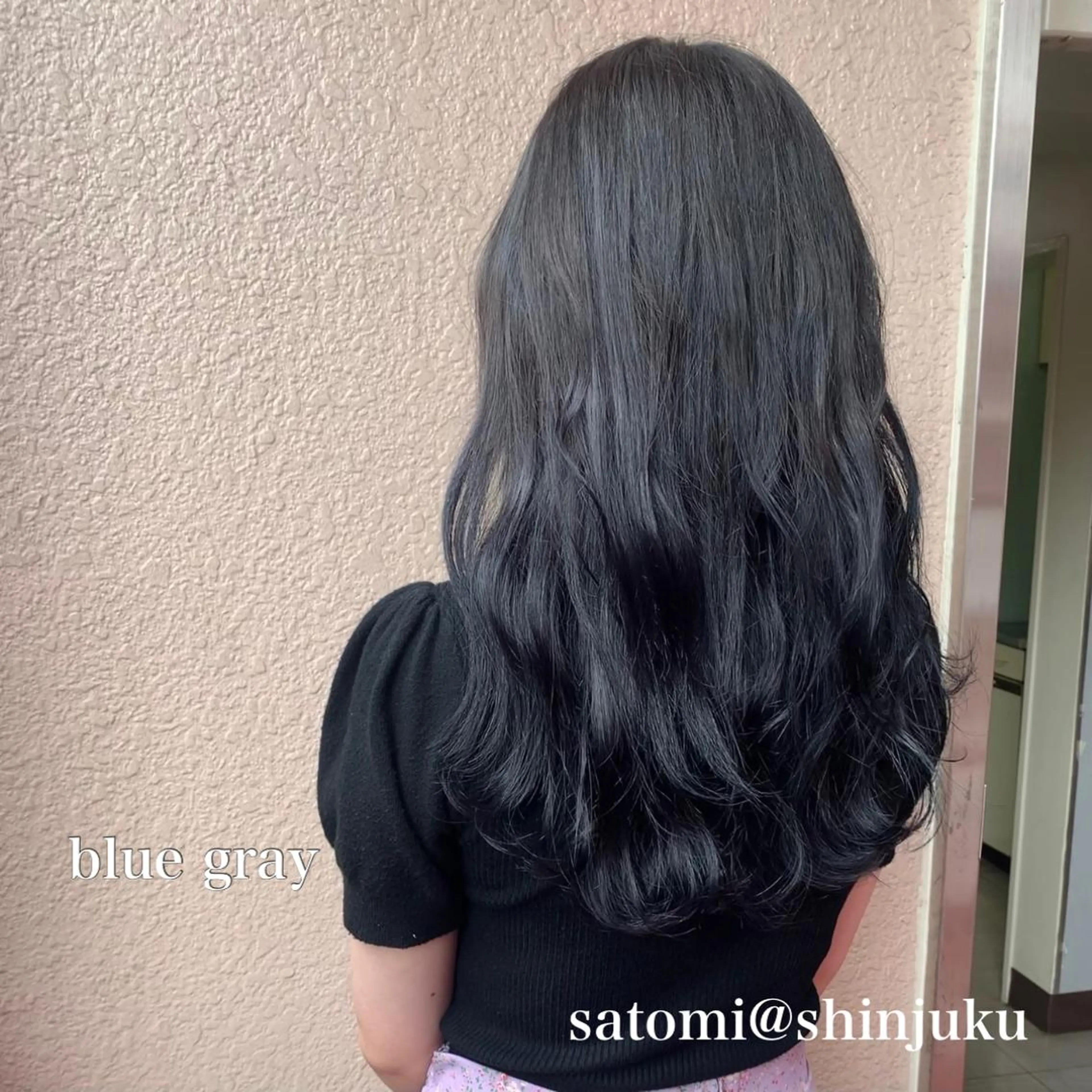 セミロング 淡色ふんわりhair 新宿satomiのヘアスタイル