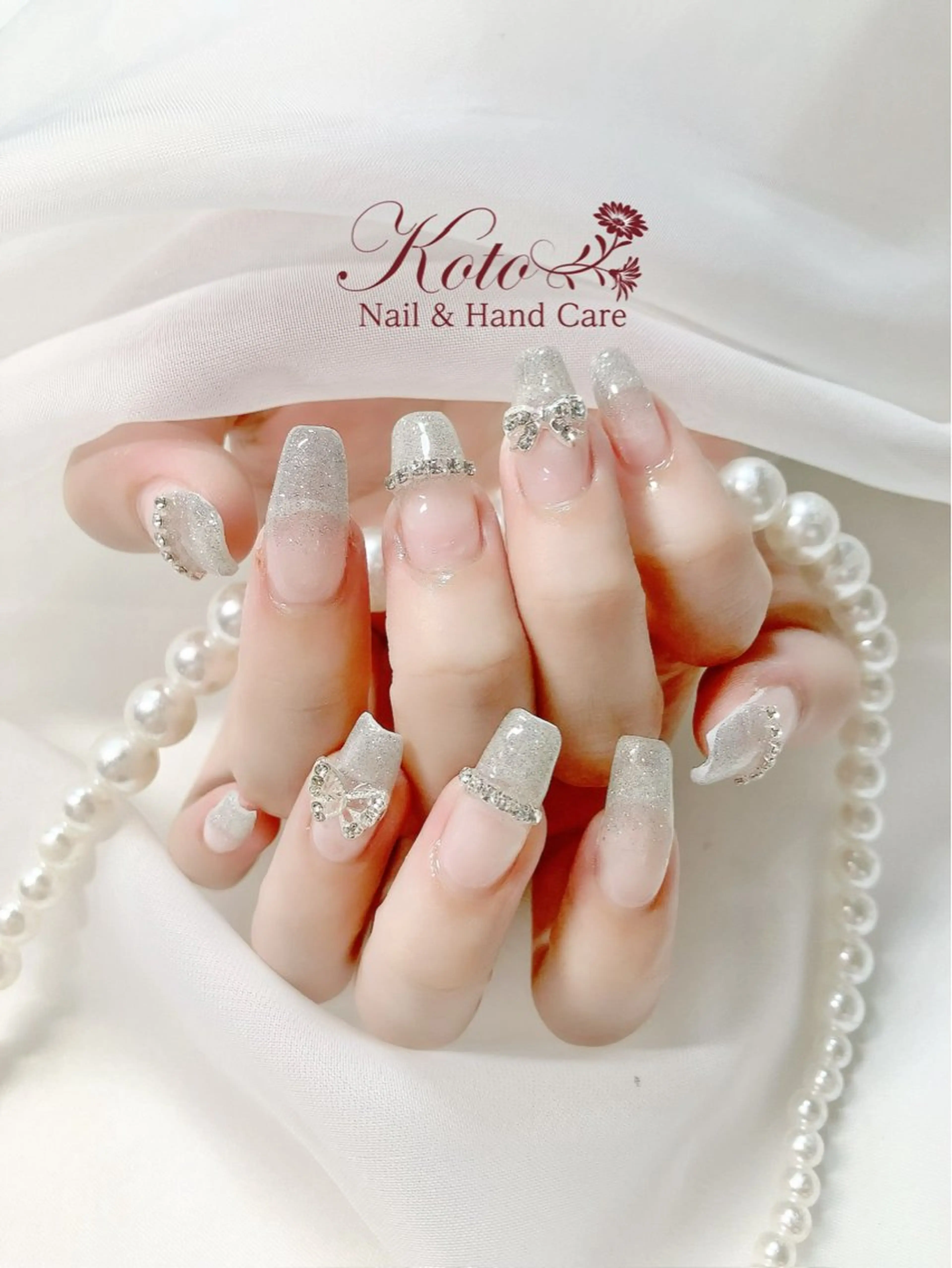 ネイル 長さ出し ジェルネイル 持ち込み ニュアンスネイル 赤色 ハンドネイル Nail Salon KOTOのネイルデザイン