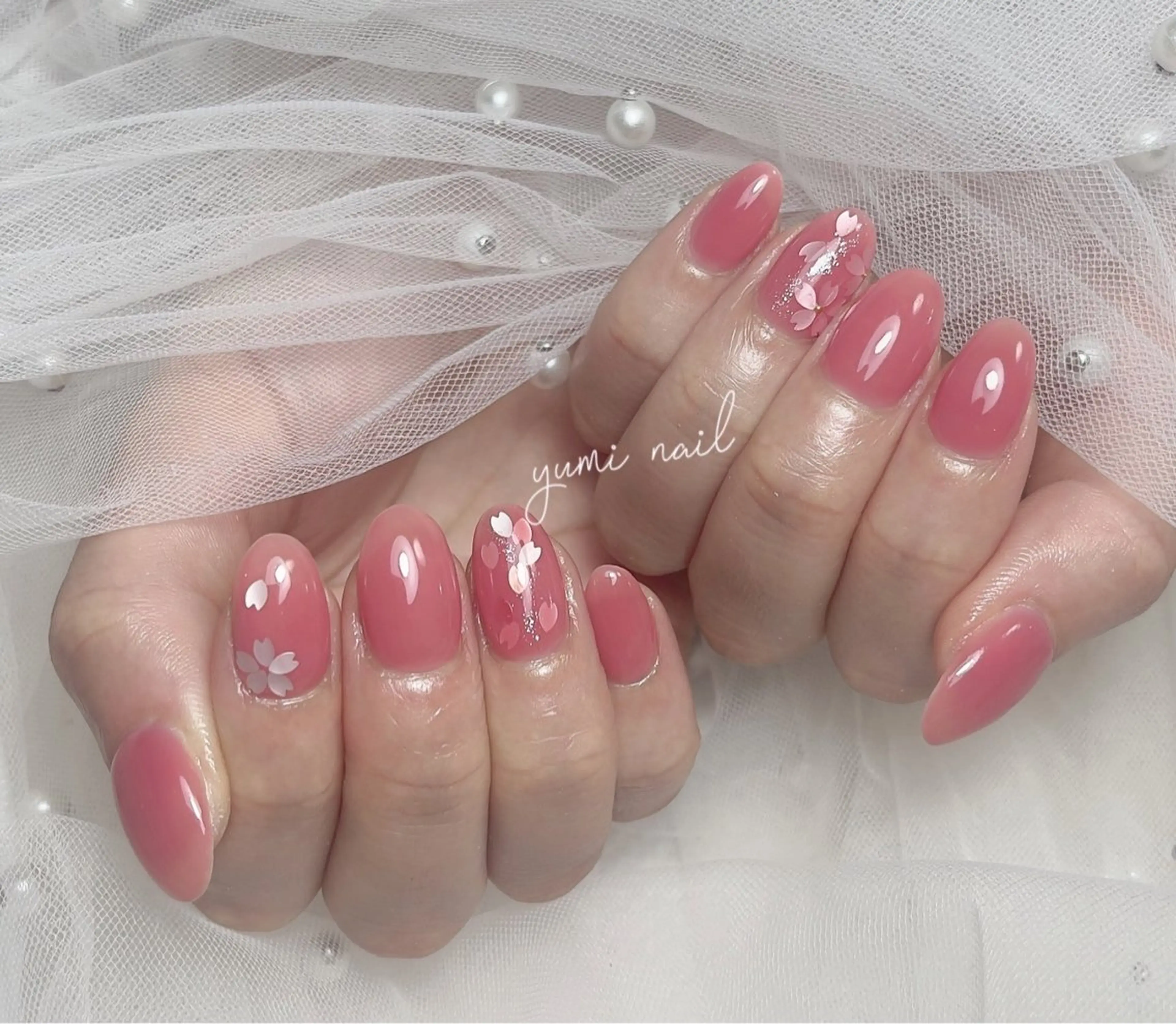 ネイル 𝐲𝐮𝐦𝐢🎀 長さ出しデザイン専門のネイルデザイン