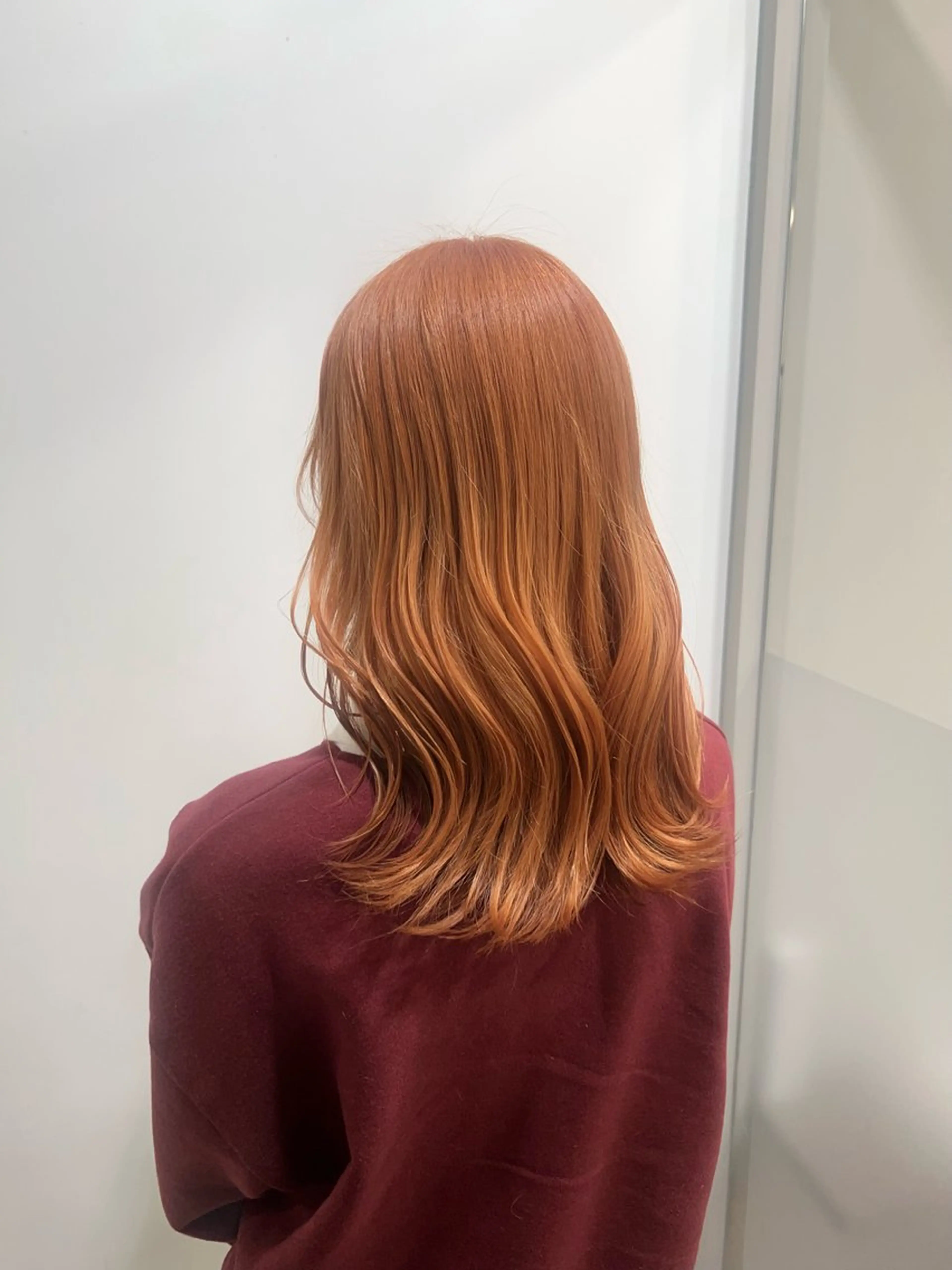 カラー ブリーチ オレンジ ヘアカラー きむら なみか🪐のヘアスタイル