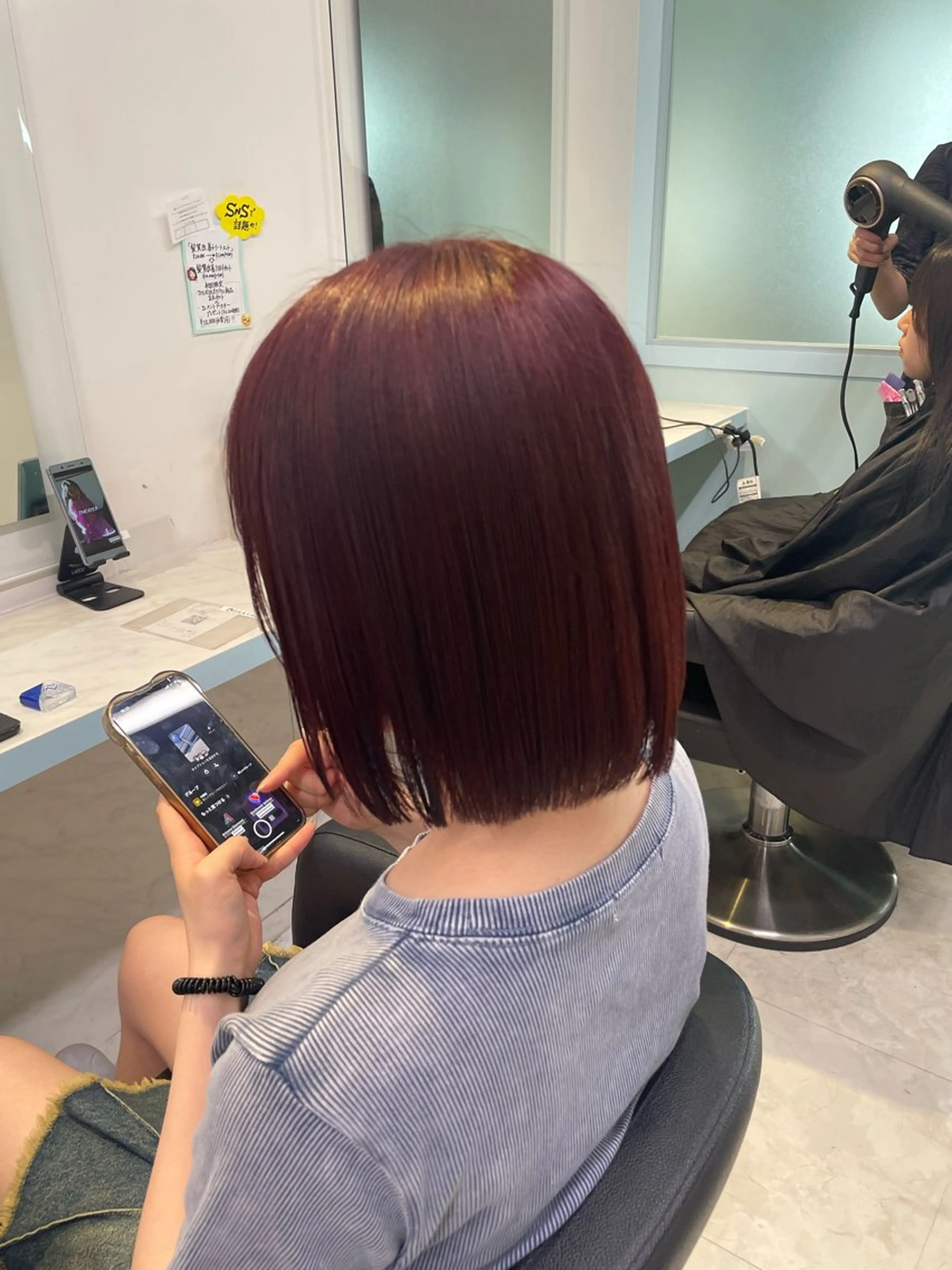 ミディアム カラー ヘアカラー トリートメント 🇰🇷韓流暖色ヘア 🍒saaya🍒のヘアスタイル