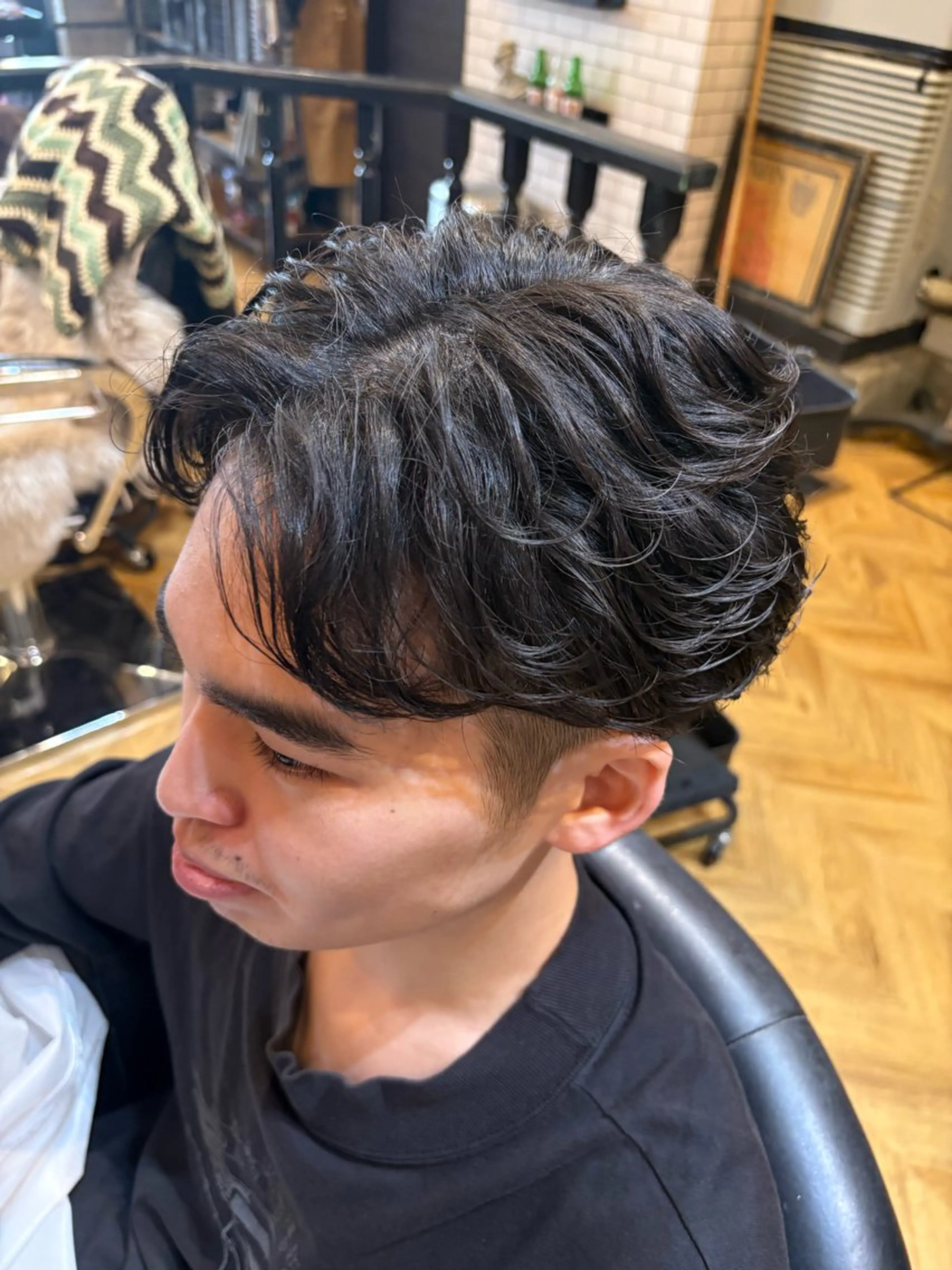 メンズ メンズパーマ パーマ MIRAI 編み込み/エクステのヘアスタイル
