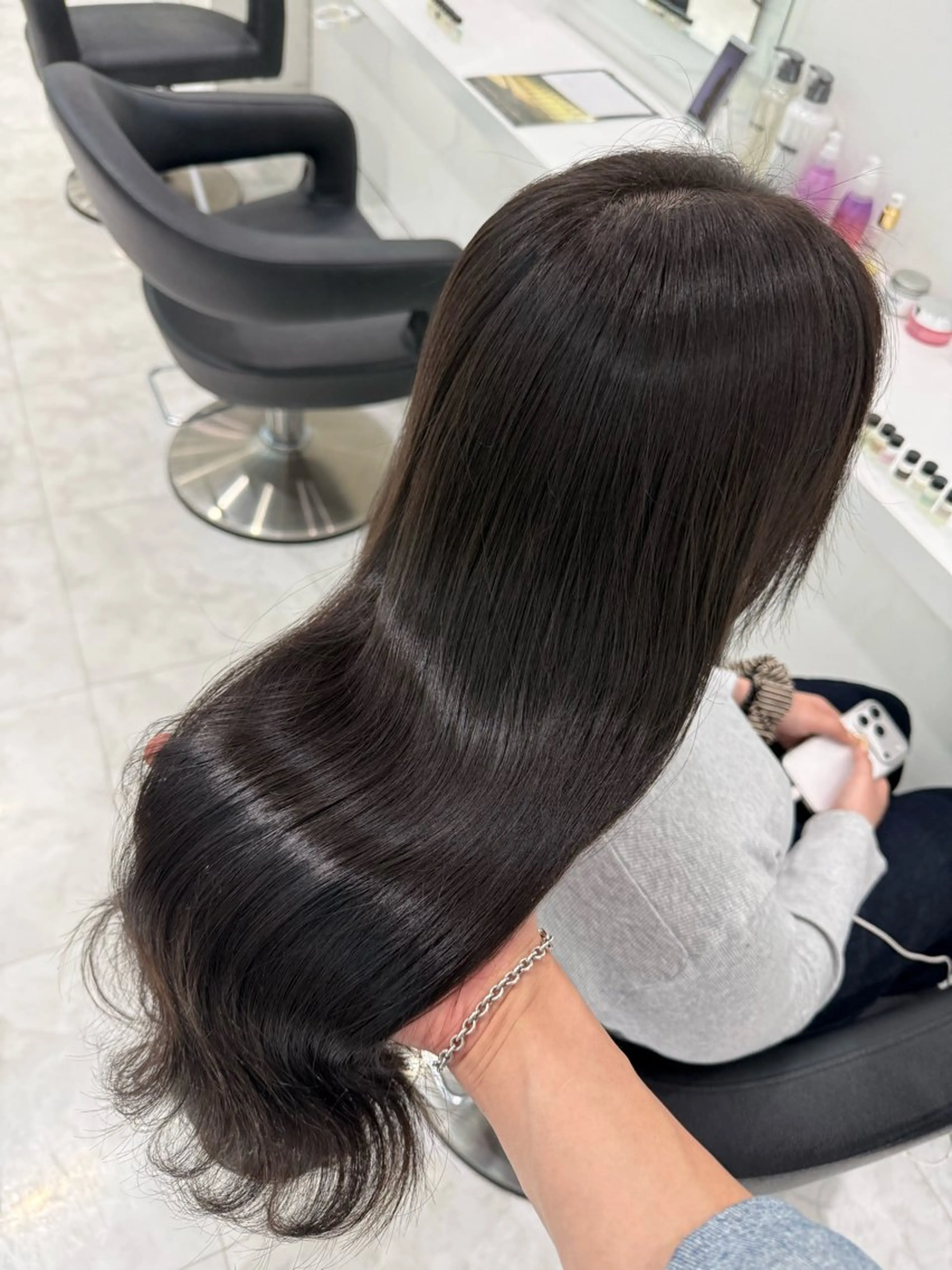 ミディアム カラー ヘアカラー トリートメント ♡上品韓国髪♡ブラ ウン/SAYATOのヘアスタイル