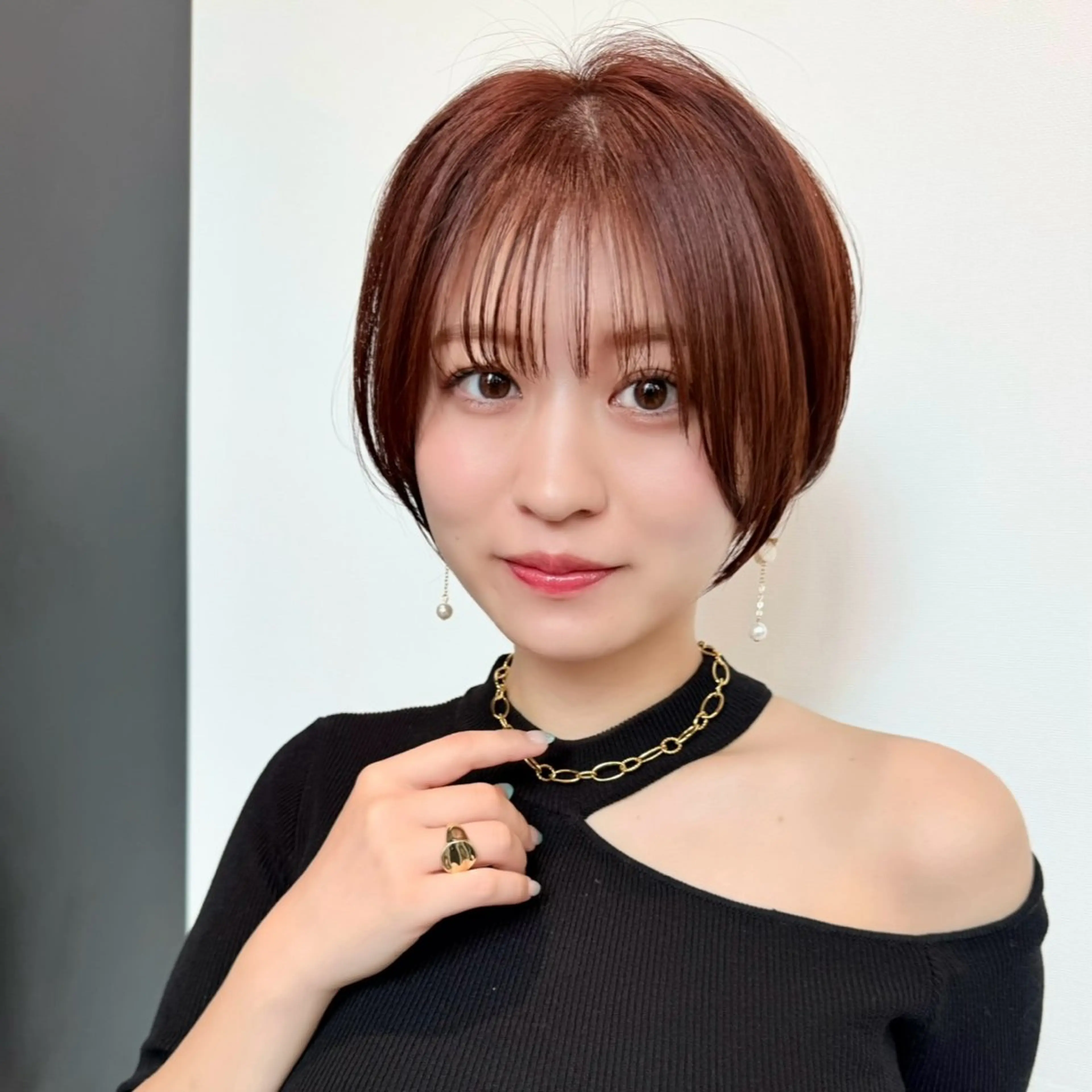 ショート ボブ/レイヤー/ 縮毛矯正/ 渡邊莉玖のヘアスタイル