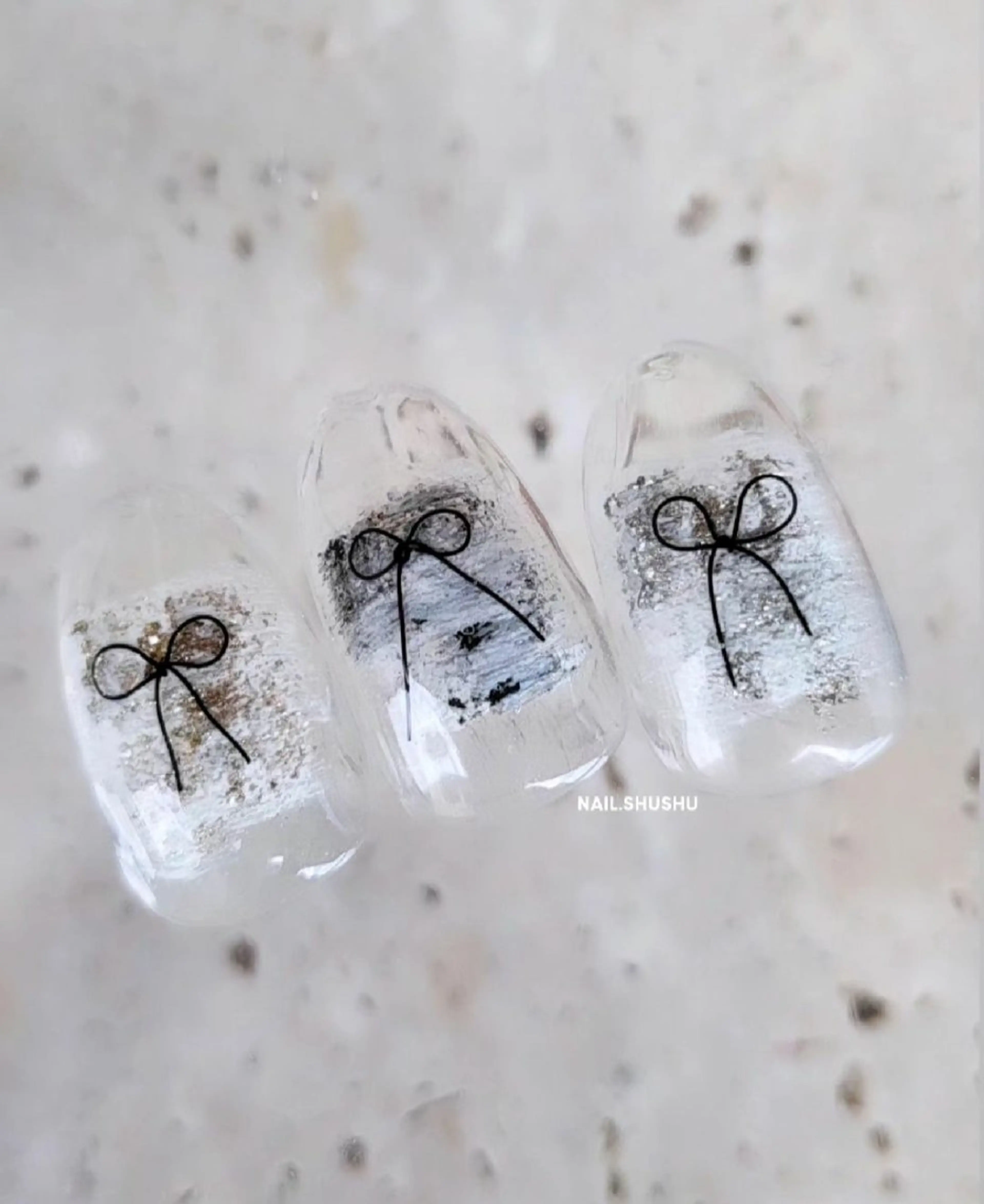 ネイル 持ち込み ニュアンスネイル ワンカラーネイル シンプルネイル 冬ネイル ハンドネイル 3dパーツ/流行り 👧shushu❤️のネイルデザイン