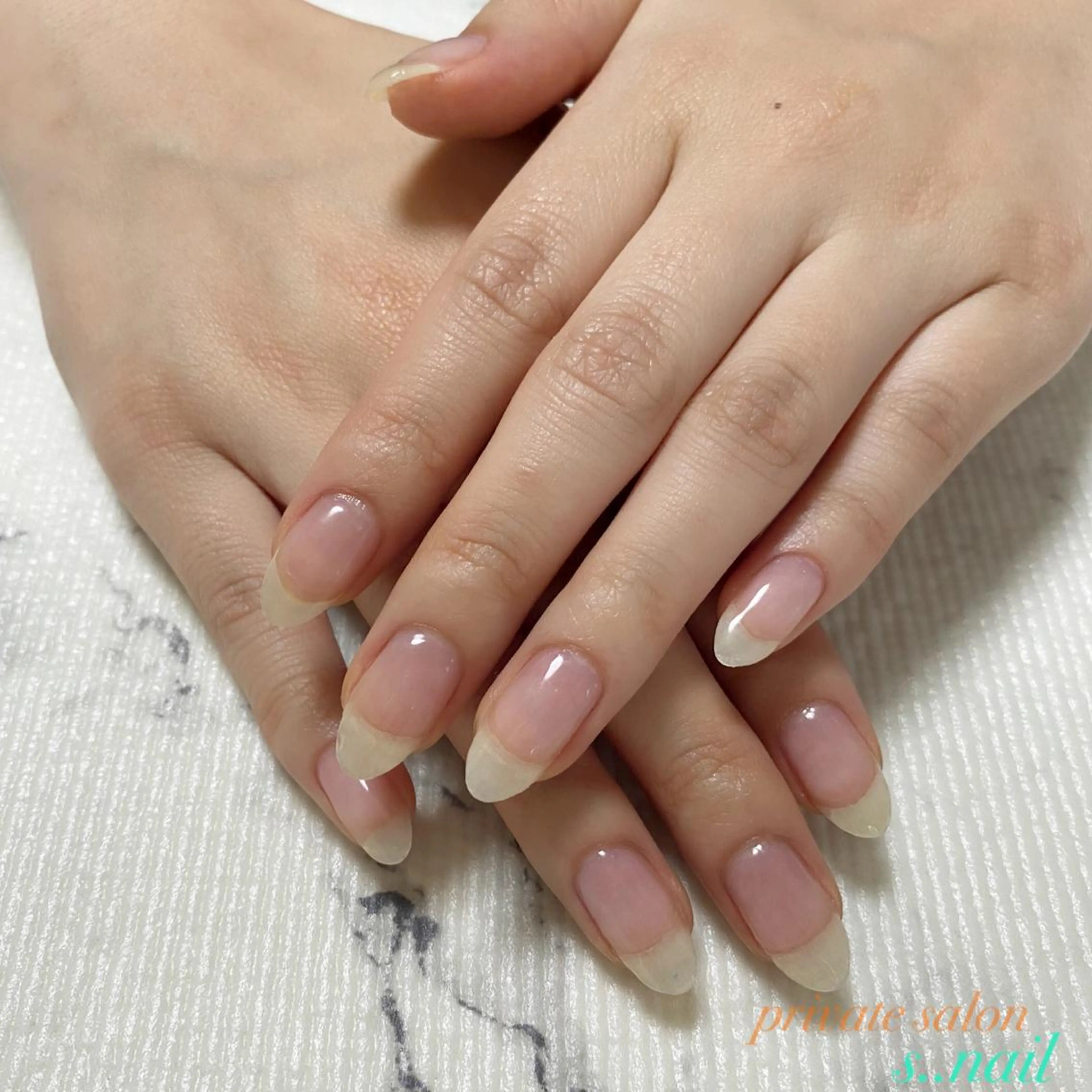 クリアネイル　※オフなしの写真