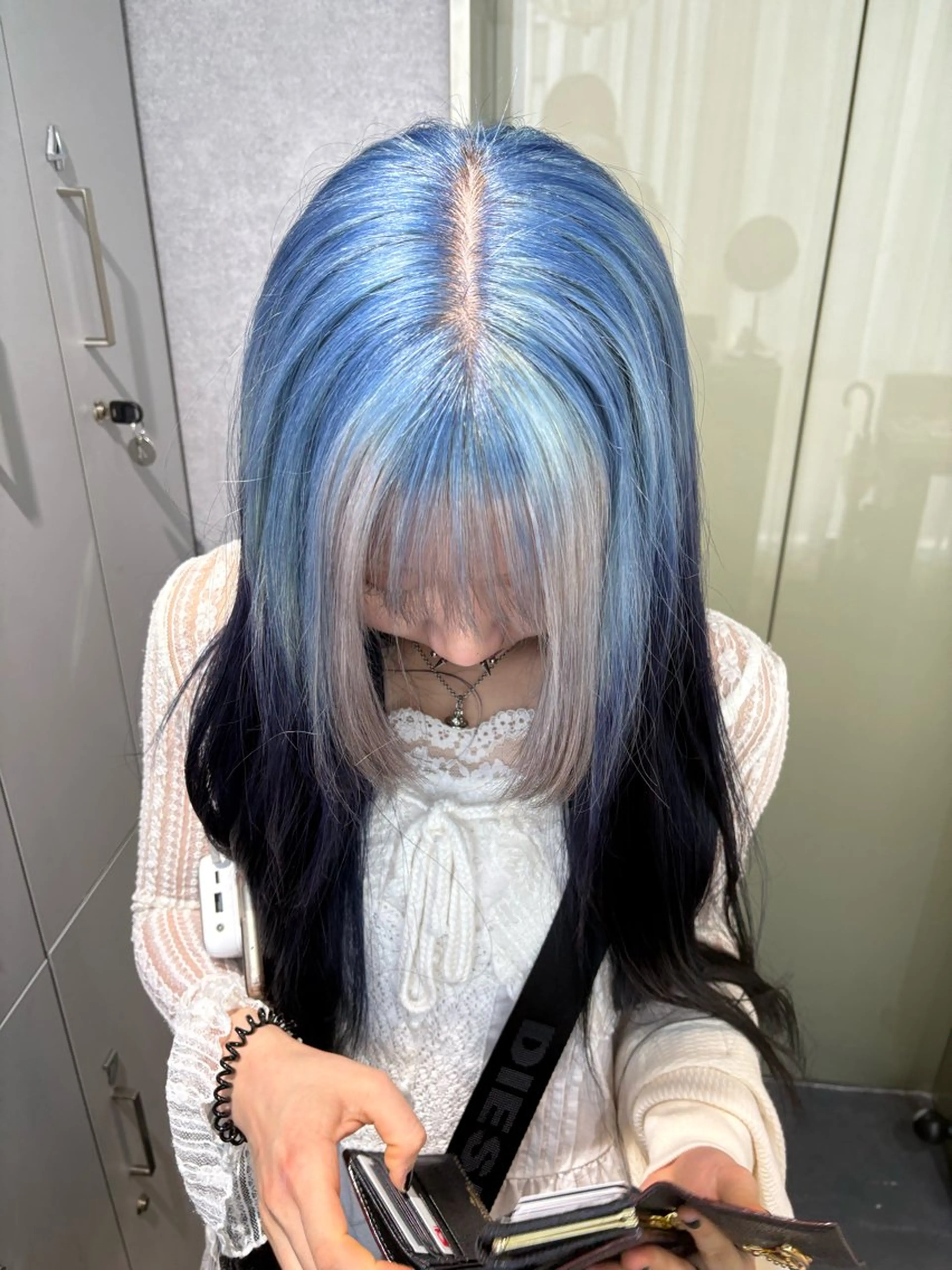 ロング カラー デザインカラー カット ヘアカラー トリートメント Null原宿所属・jyui/原宿 ハイトーン/デザインのヘアスタイル