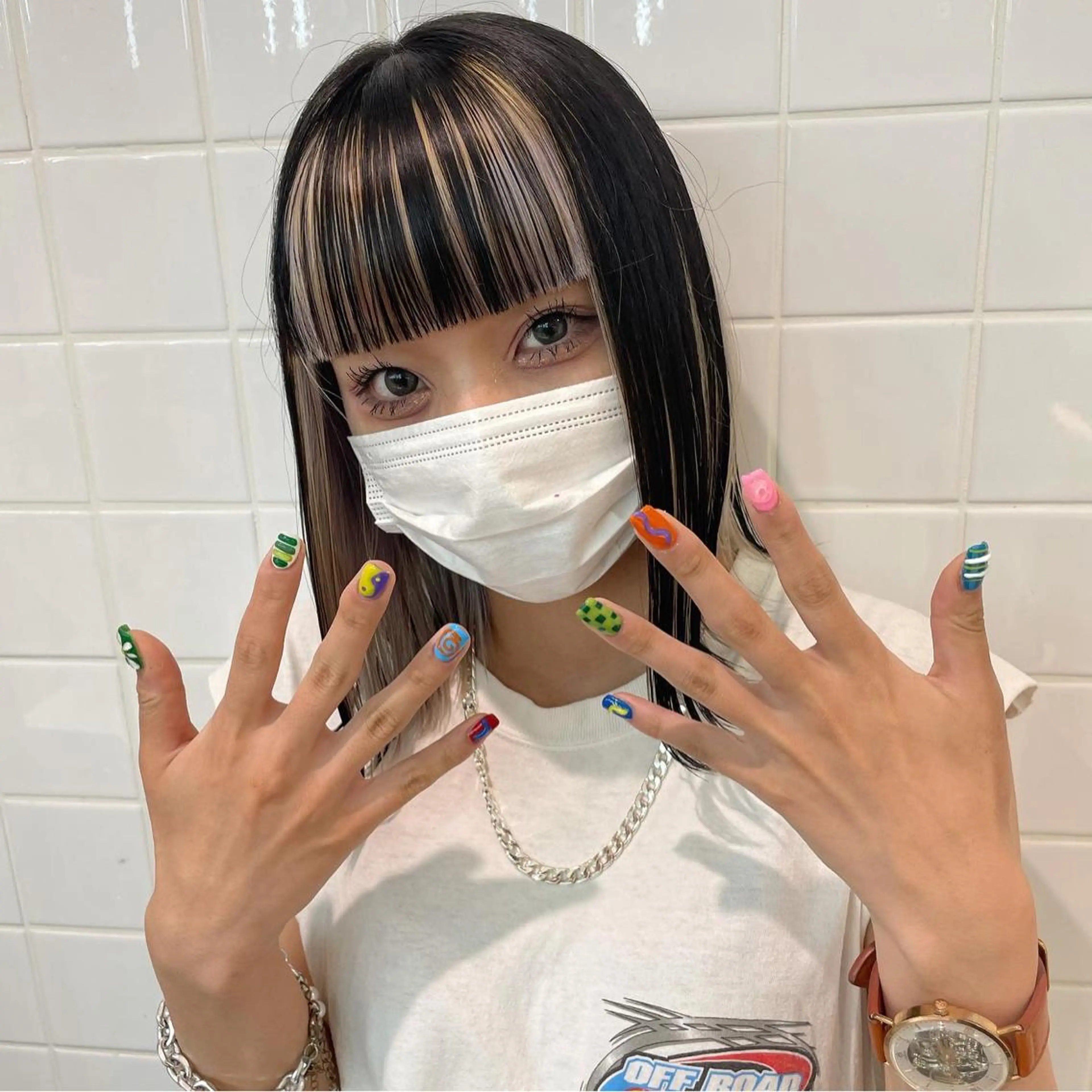 カラー ハンドネイル hair&nail ☯️アイリ☯️のネイルデザイン