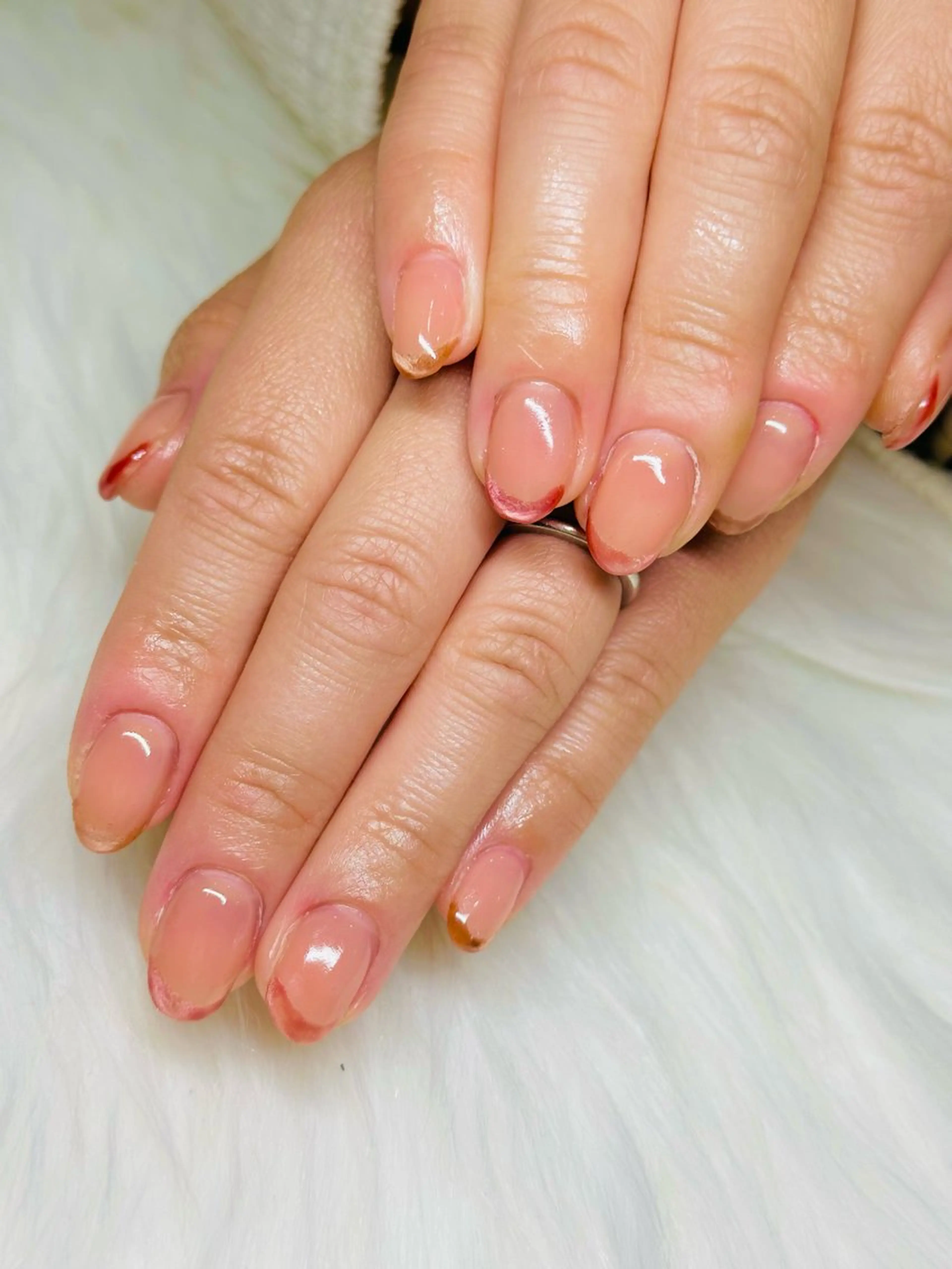 ネイル フレンチネイル マグネットネイル ハンドネイル ネイルサロンエレノア所属・田端 笑理菜のネイルデザイン