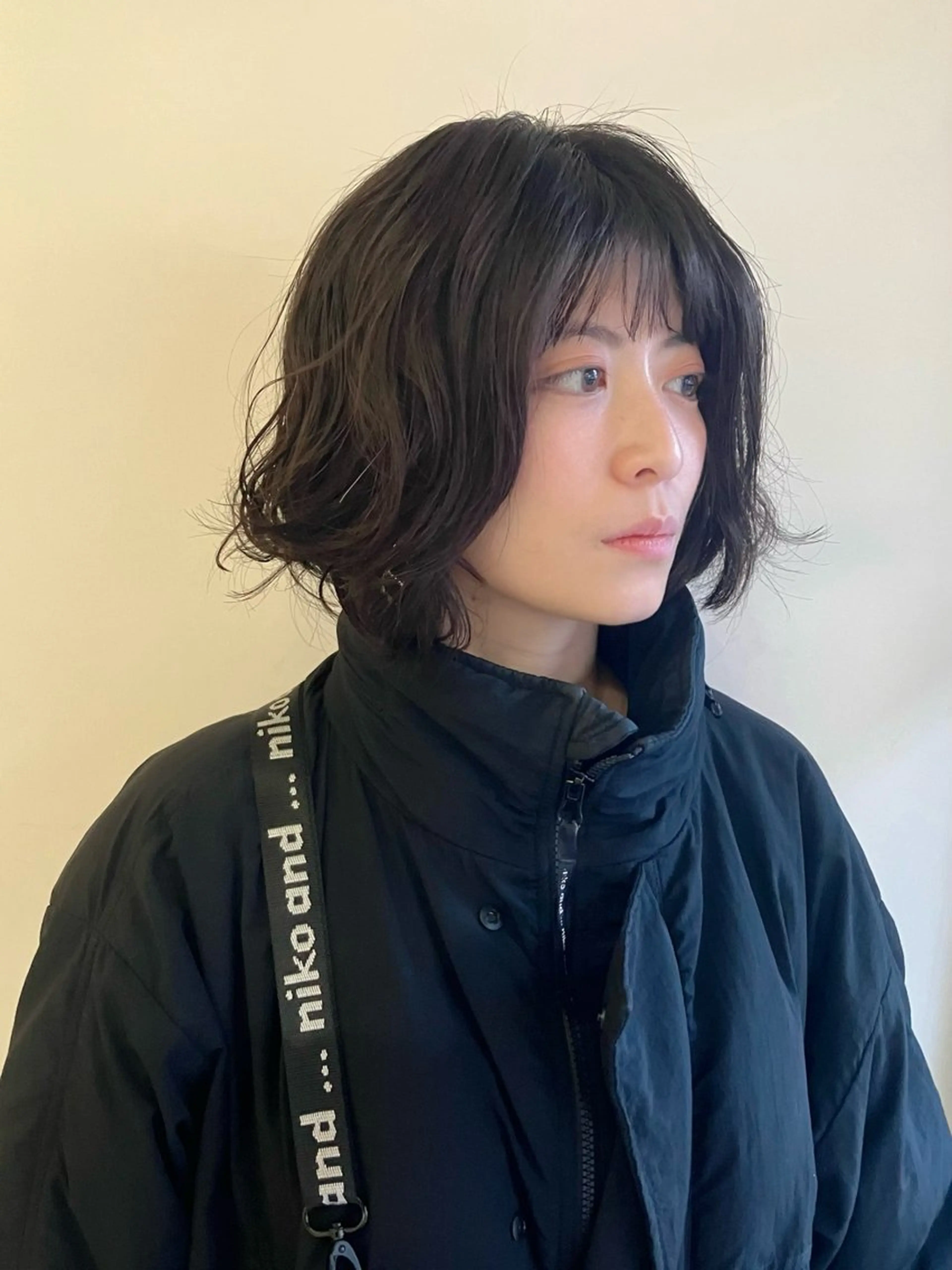 ミディアム パーマ ミディアムパーマ ボブ ニュアンスパーマ カット ヘッドスパ 川間 将彦のヘアスタイル