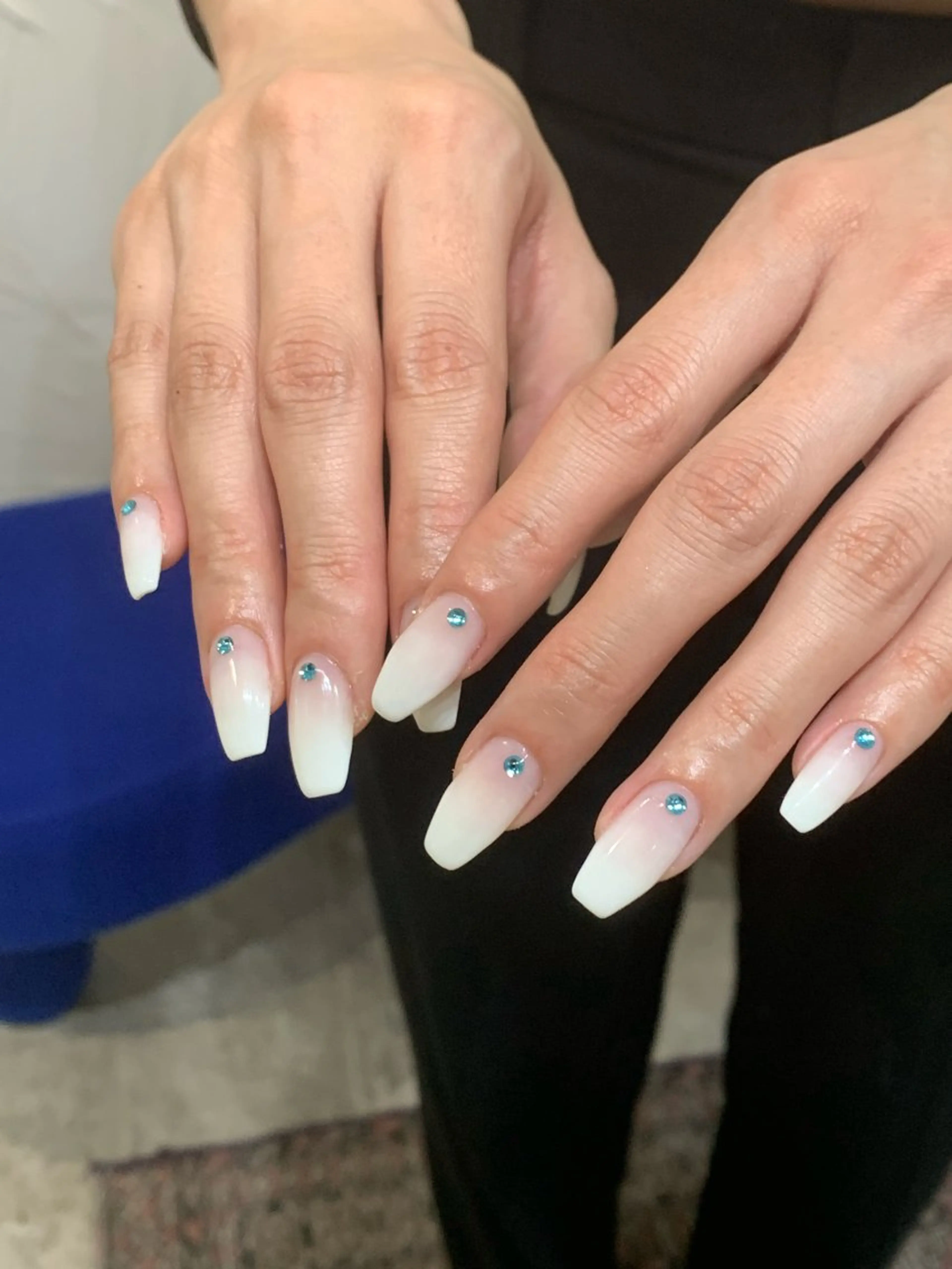 ネイル ハンドネイル 0203ムニムサン 💙Sayakaのネイルデザイン