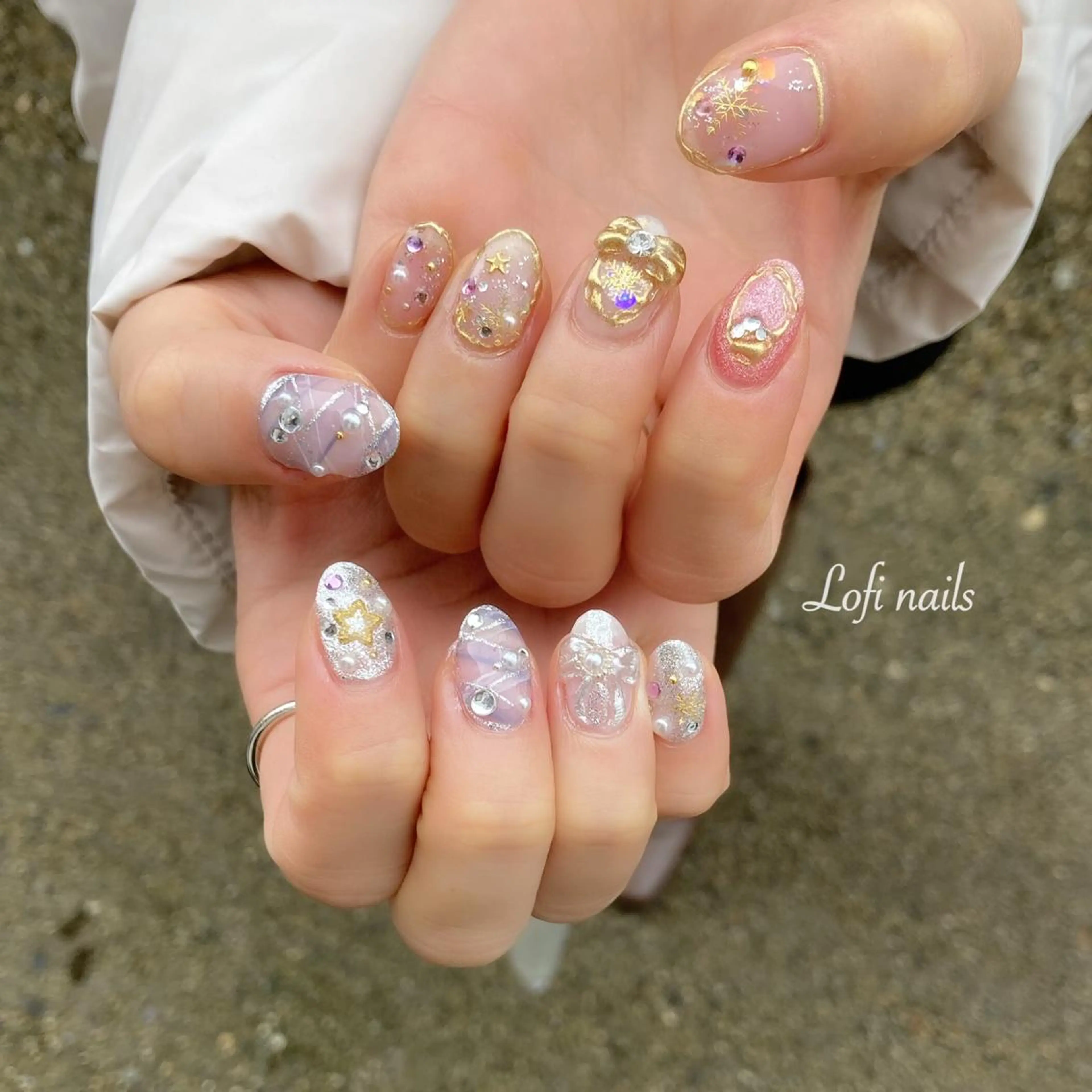 ミディアム ネイル Lofi nails ゆきこのネイルデザイン