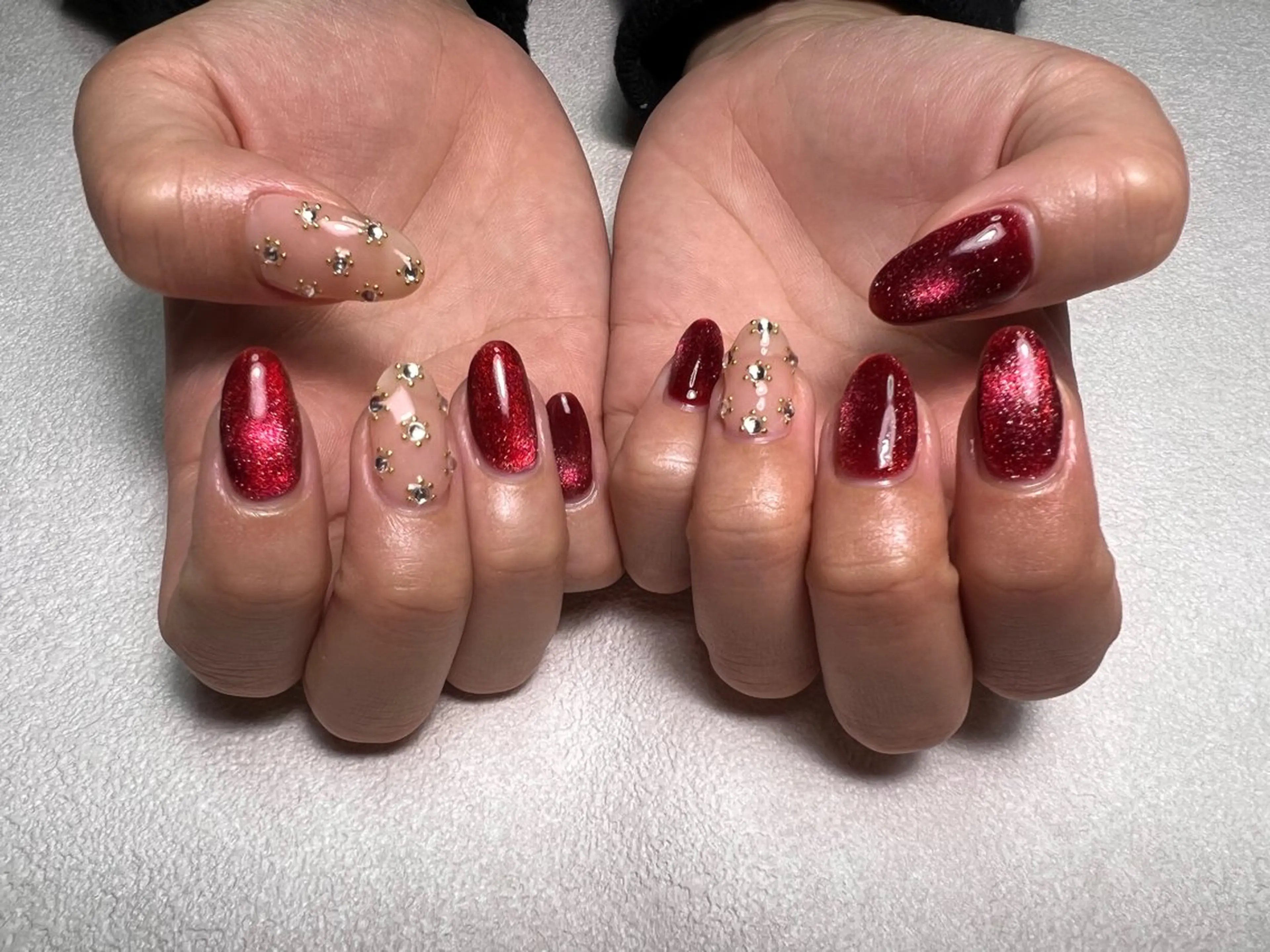 ネイル アートネイル ストーンネイル ハンドネイル private salon Lem.所属・Lem. Sayaのネイルデザイン