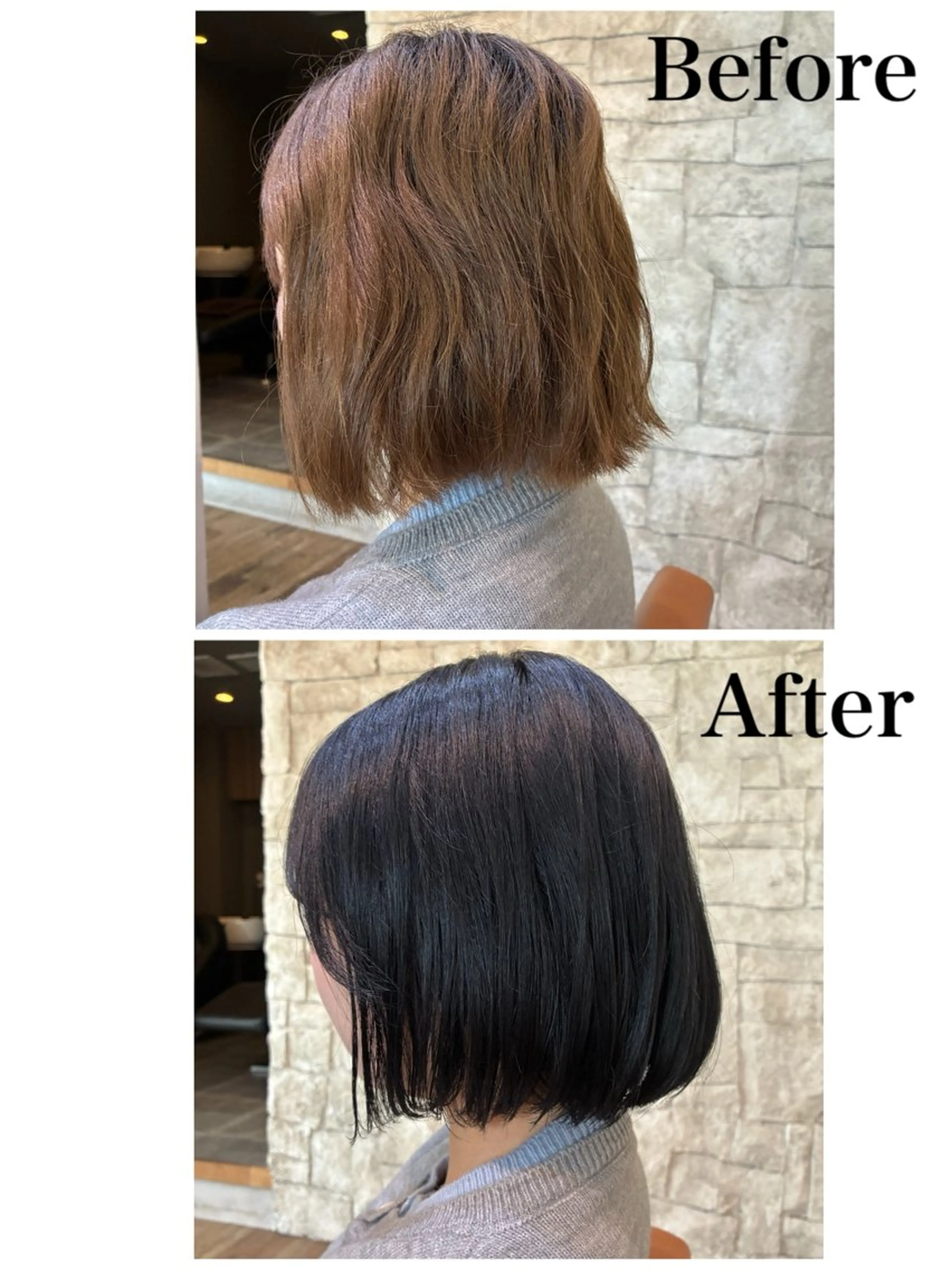 カラー 黒髪 ブルーカラー ブルーブラック ヘアカラー お褒めの口コミ多数✨ 美髪カラー/浦本冴絵のヘアスタイル