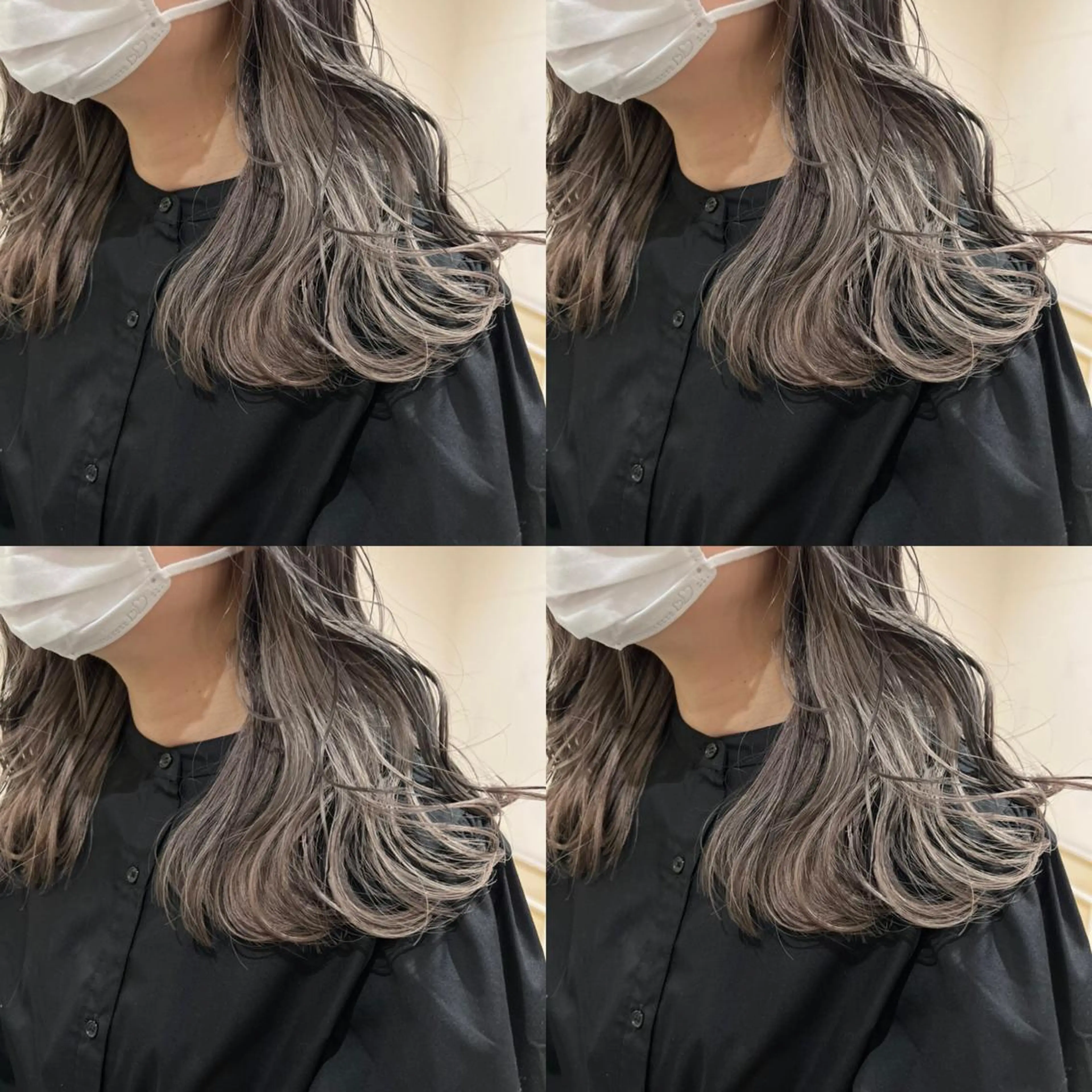 ミディアム カラー ブリーチ ケアブリーチ ダブルカラー イヤリングカラー インナーカラー レイヤー×髪質改善 マネージャー安藤光司のヘアスタイル