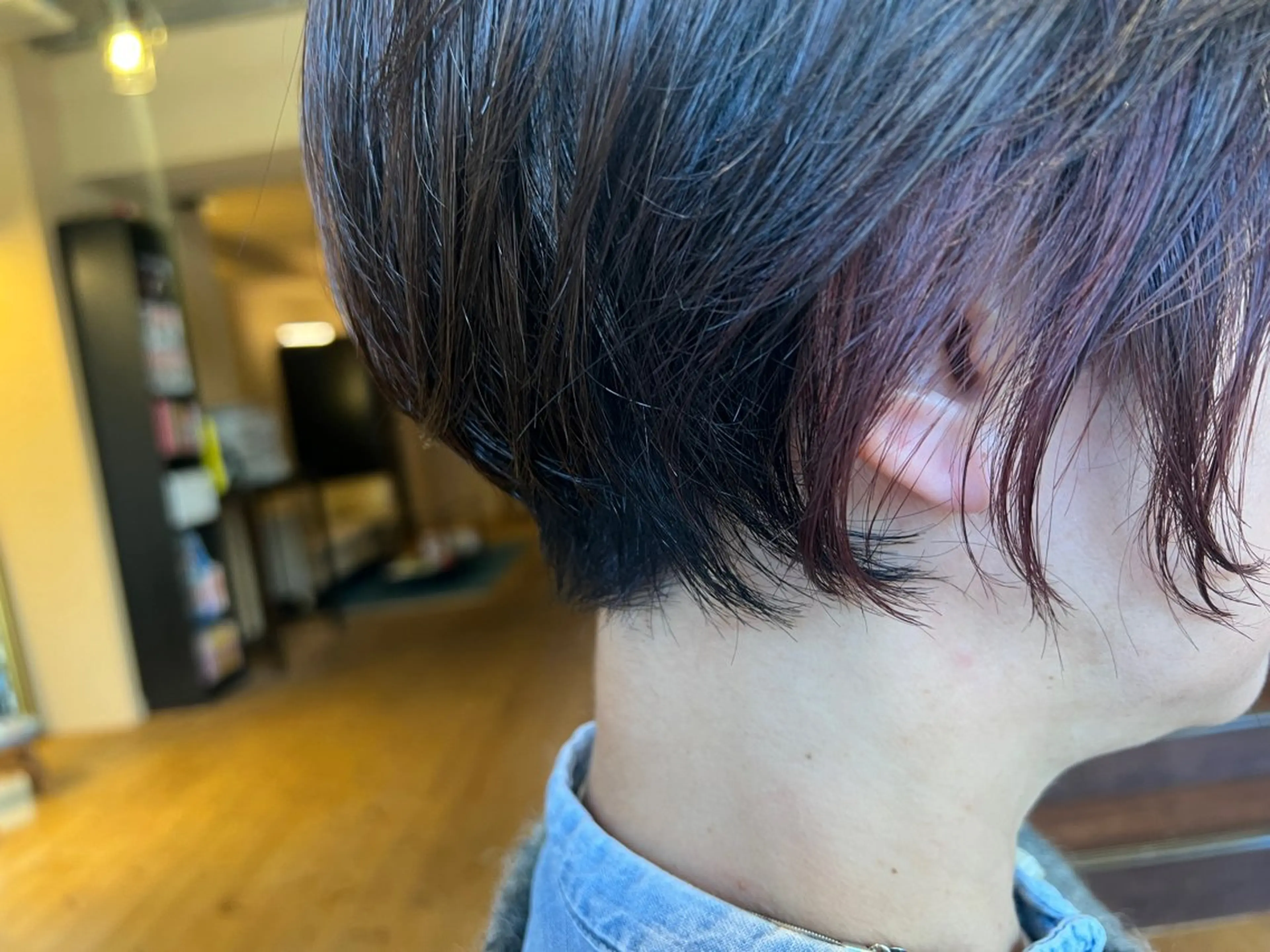 ショート カラー カット ヘアカラー 両国駅徒歩1分⭐️ アイロン仕上げのヘアスタイル