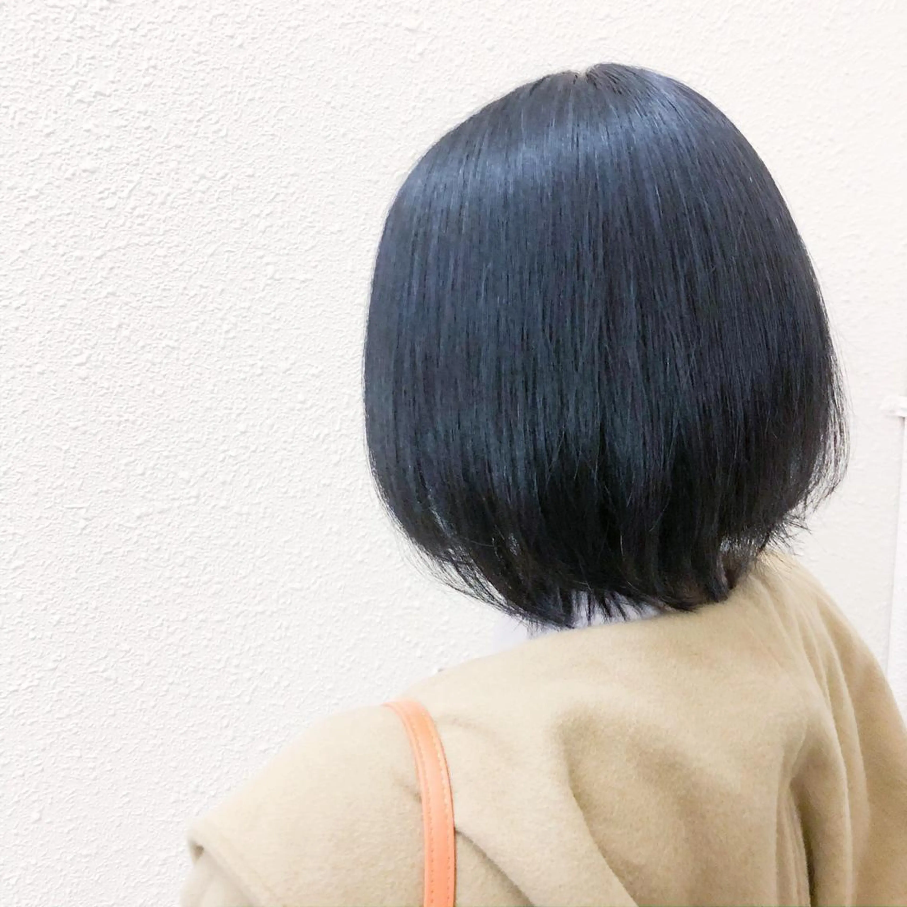 ショート カラー ヘアアレンジ 丸みショート 黒髪 ブルーカラー ブルーブラック 透明感カラー ダブルカラー｜ なおき｜池袋美容師のヘアスタイル