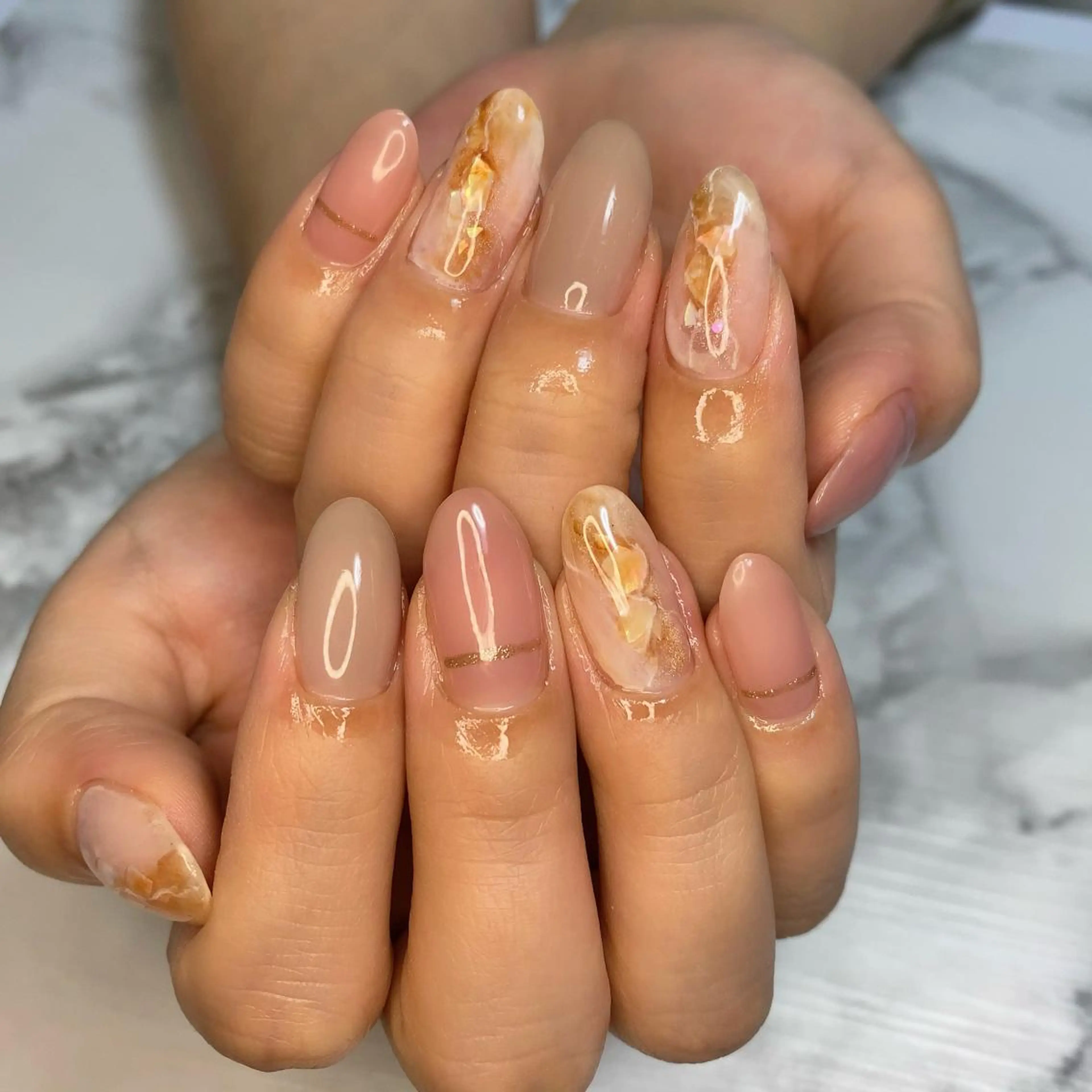 ネイル ラメ(グリッター) ストーンネイル S Nailのネイルデザイン